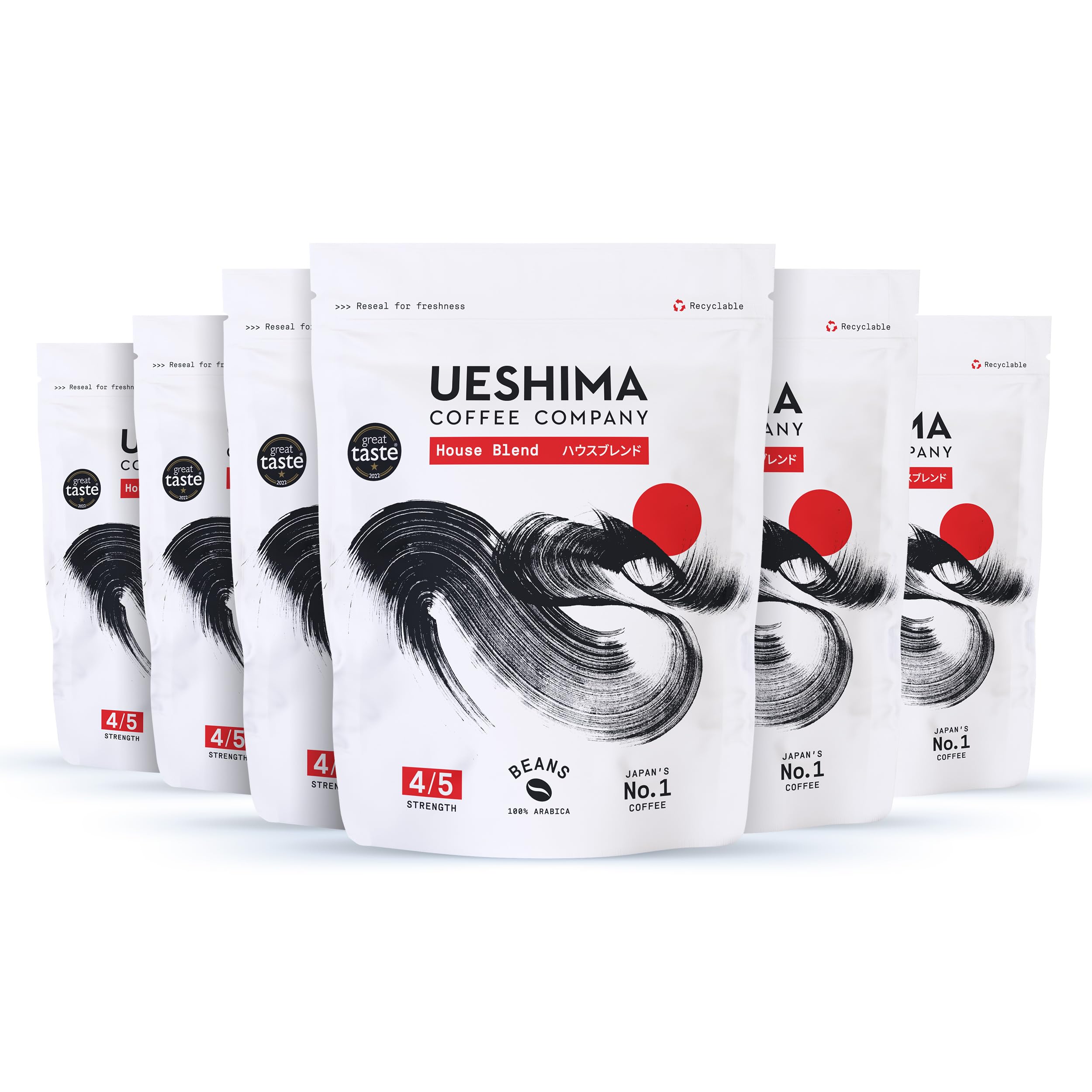 Ueshima Coffee Company - House Blend Whole Coffee Beans 250g (Pack of 6) 1