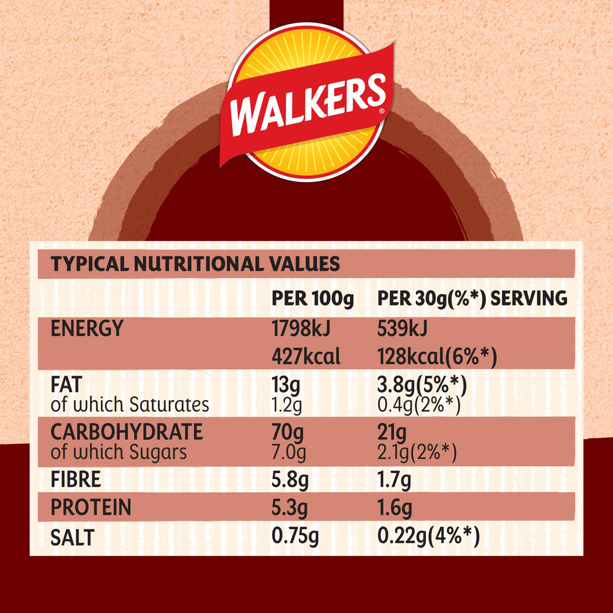 Walkers Oven Baked Roasted Beef Crisps - 150g