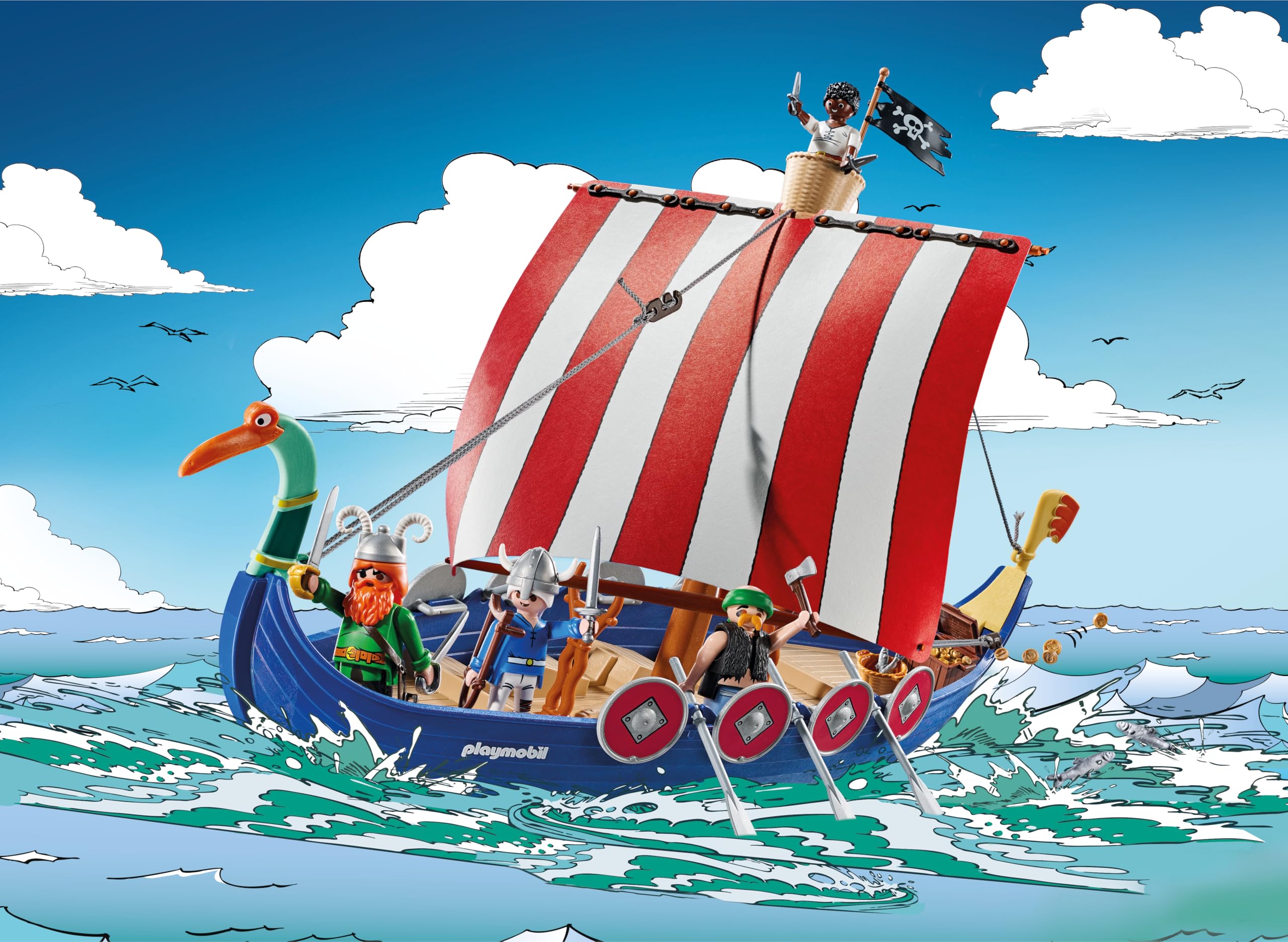 PLAYMOBIL Asterix Pirate Ship Playset - Action Figures & Adventure Toy for Kids 4-10 Years 2