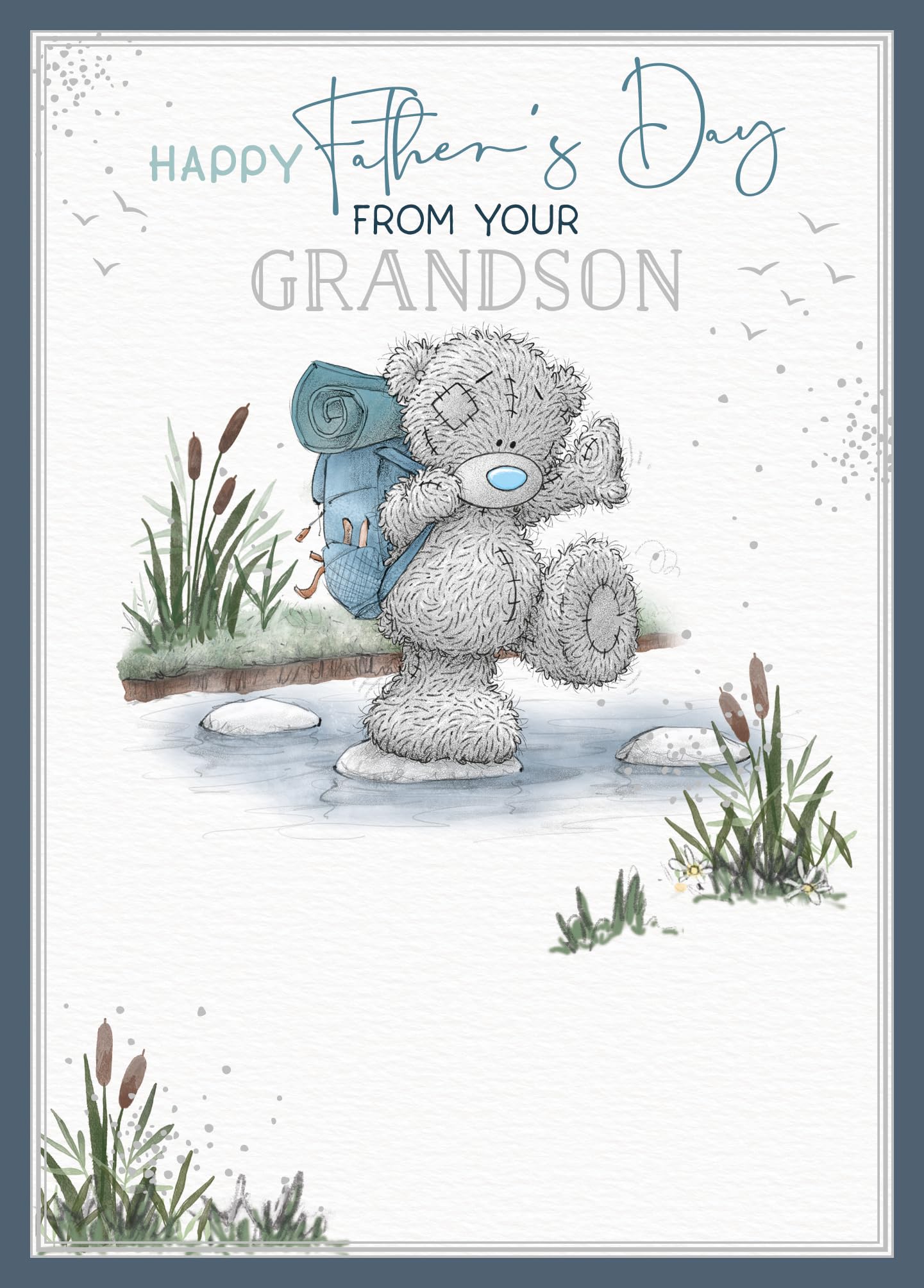 Me To You Tatty Teddy Father's Day Card From Grandson | 5 x 7 Inches