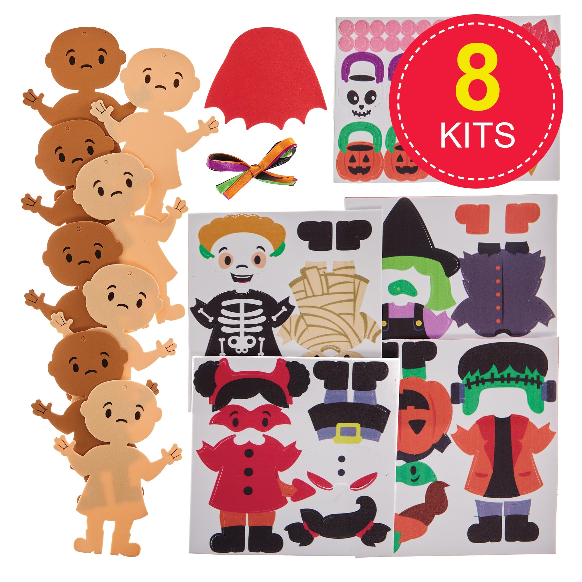Baker Ross FX636 Halloween Costume Craft Kit - Pack of 8 Foam Decorations 5