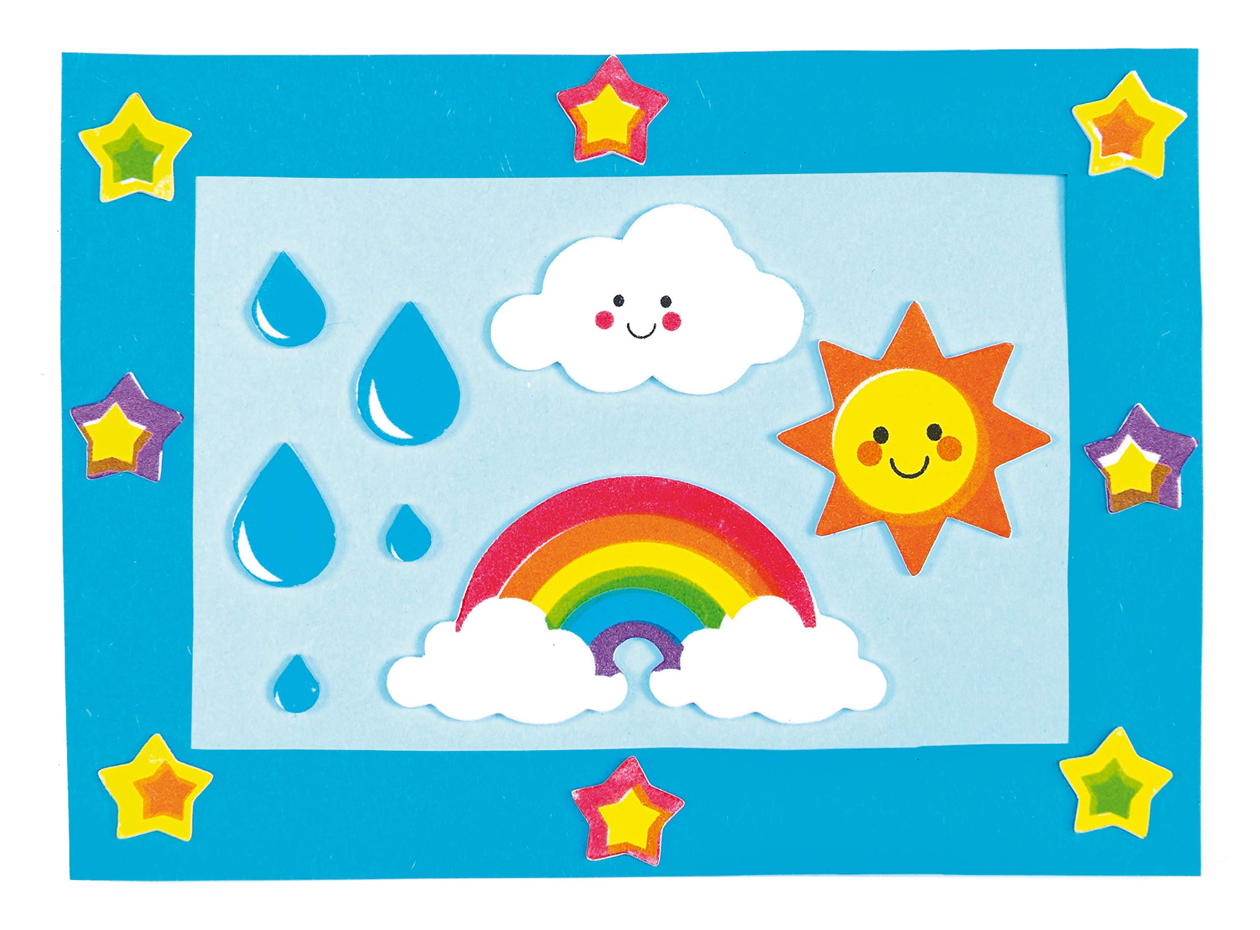 Baker Ross Rainbow Puffy Foam Stickers (Pack of 120) - Self-Adhesive Vinyl for Kids Crafts 5