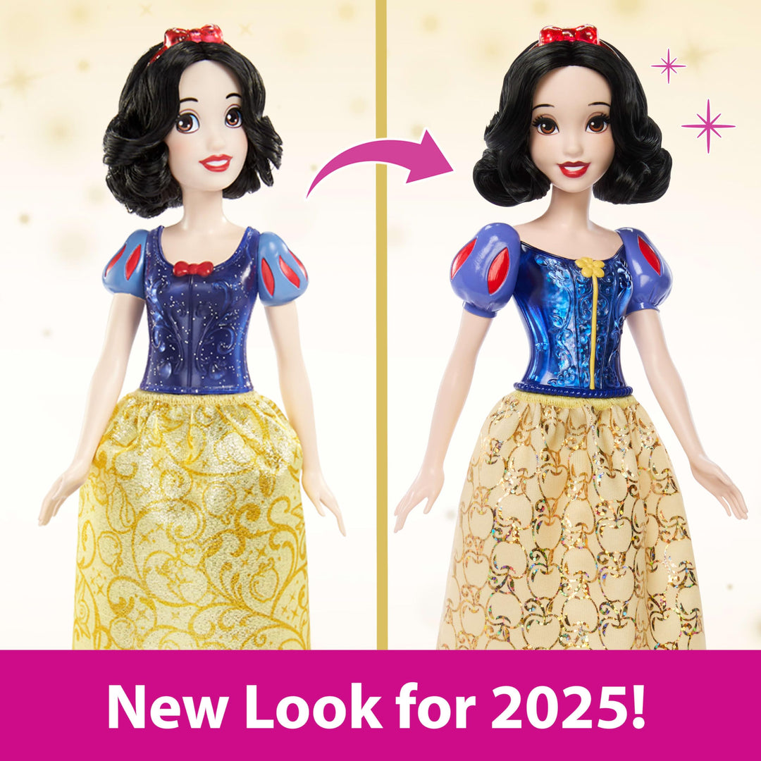 Mattel Disney Princess Snow White Posable Fashion Doll with Sparkling Outfit & Accessories - HLW08
