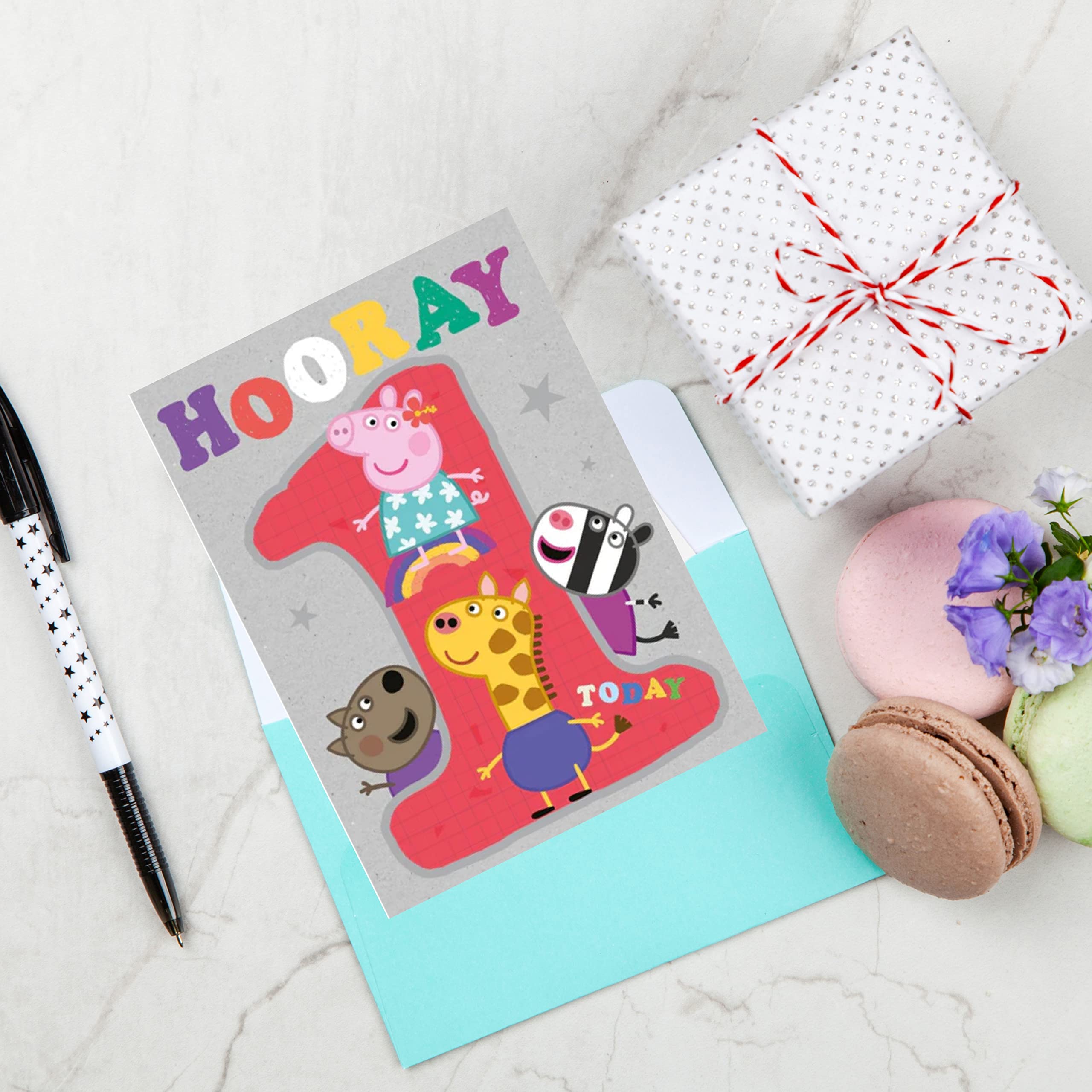 Danilo Promotions Peppa Pig Official Age 1 Birthday Card | 7x6 in | PG105 6