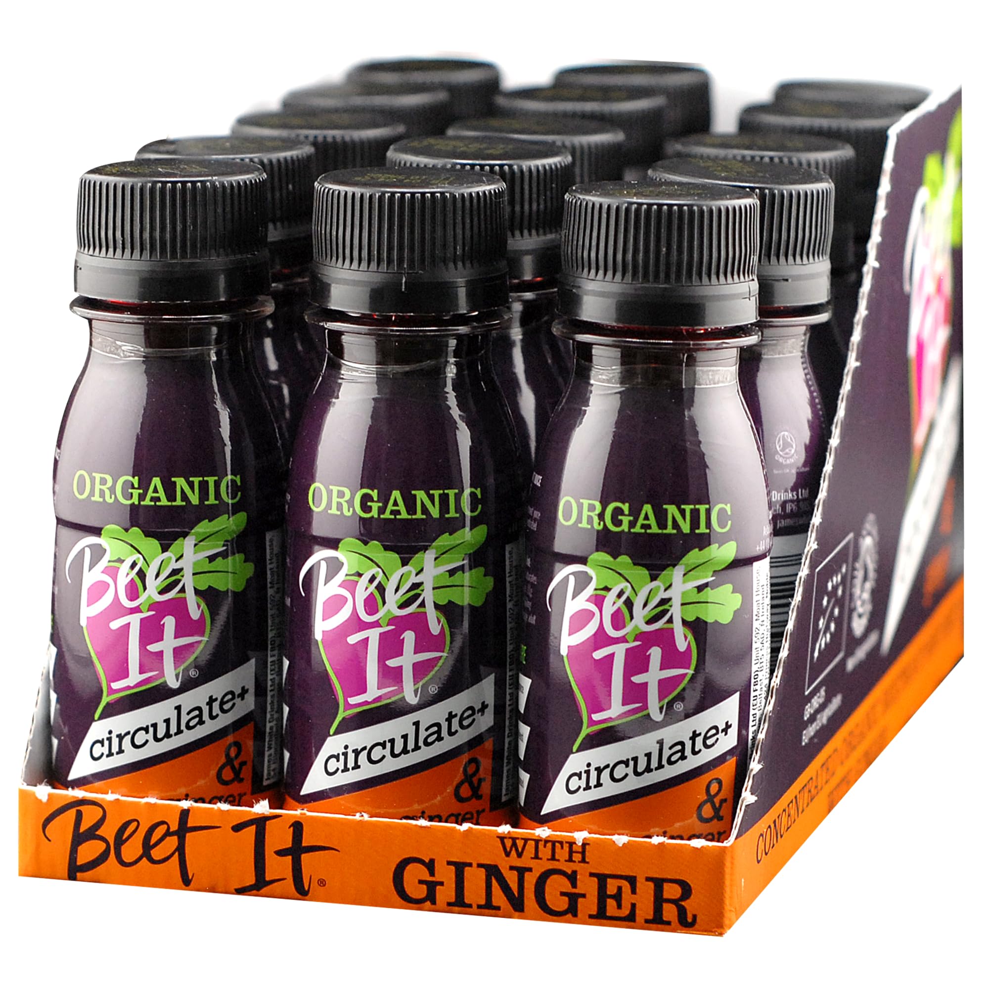Beet It Organic Ginger Circulate+ Shot – 15 x 70ml, Natural Beetroot & Ginger Juice for Energy & Endurance 1