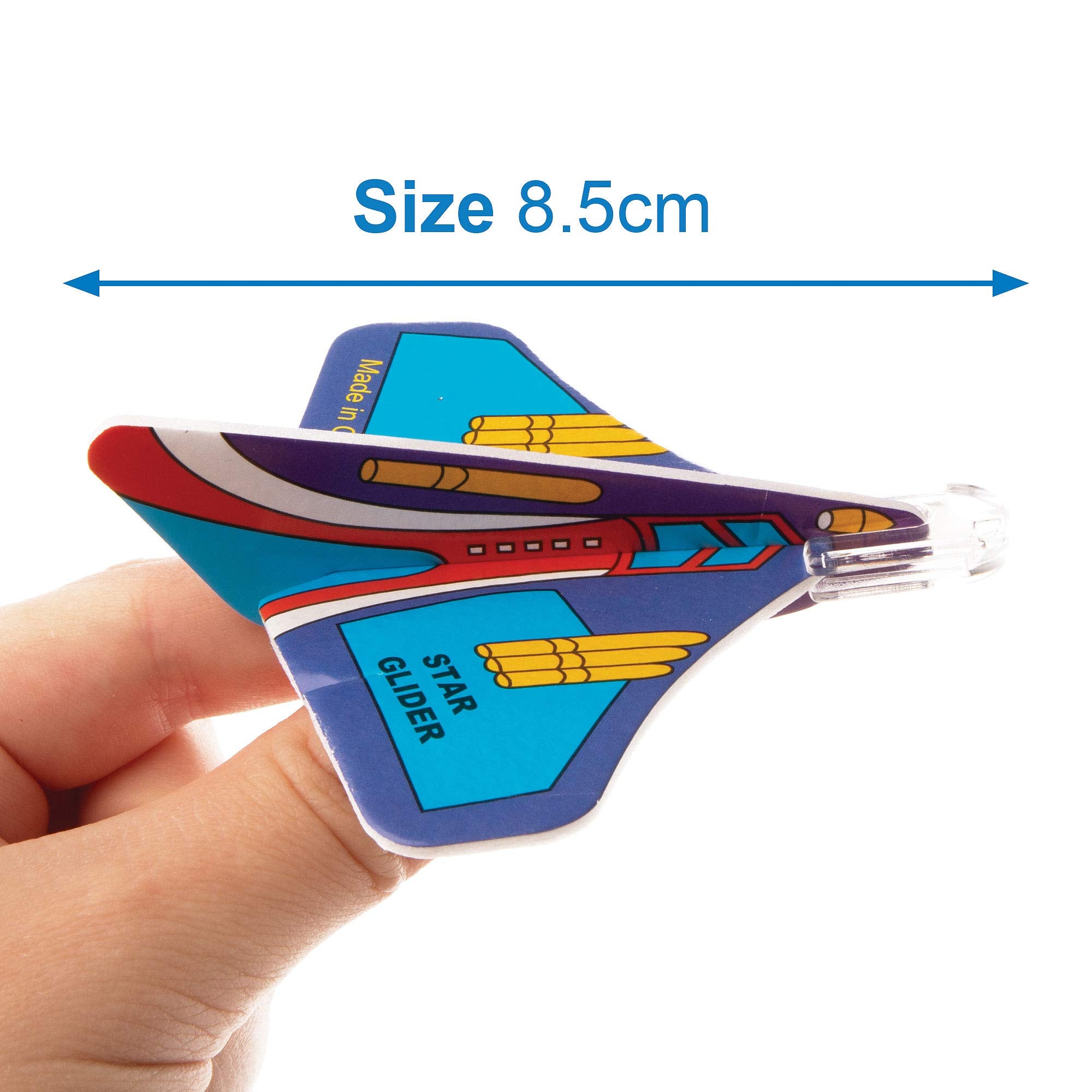 Baker Ross Mini Space Craft Rocket Flying Gliders - Pack of 12, Party Favour Toy for Kids 4