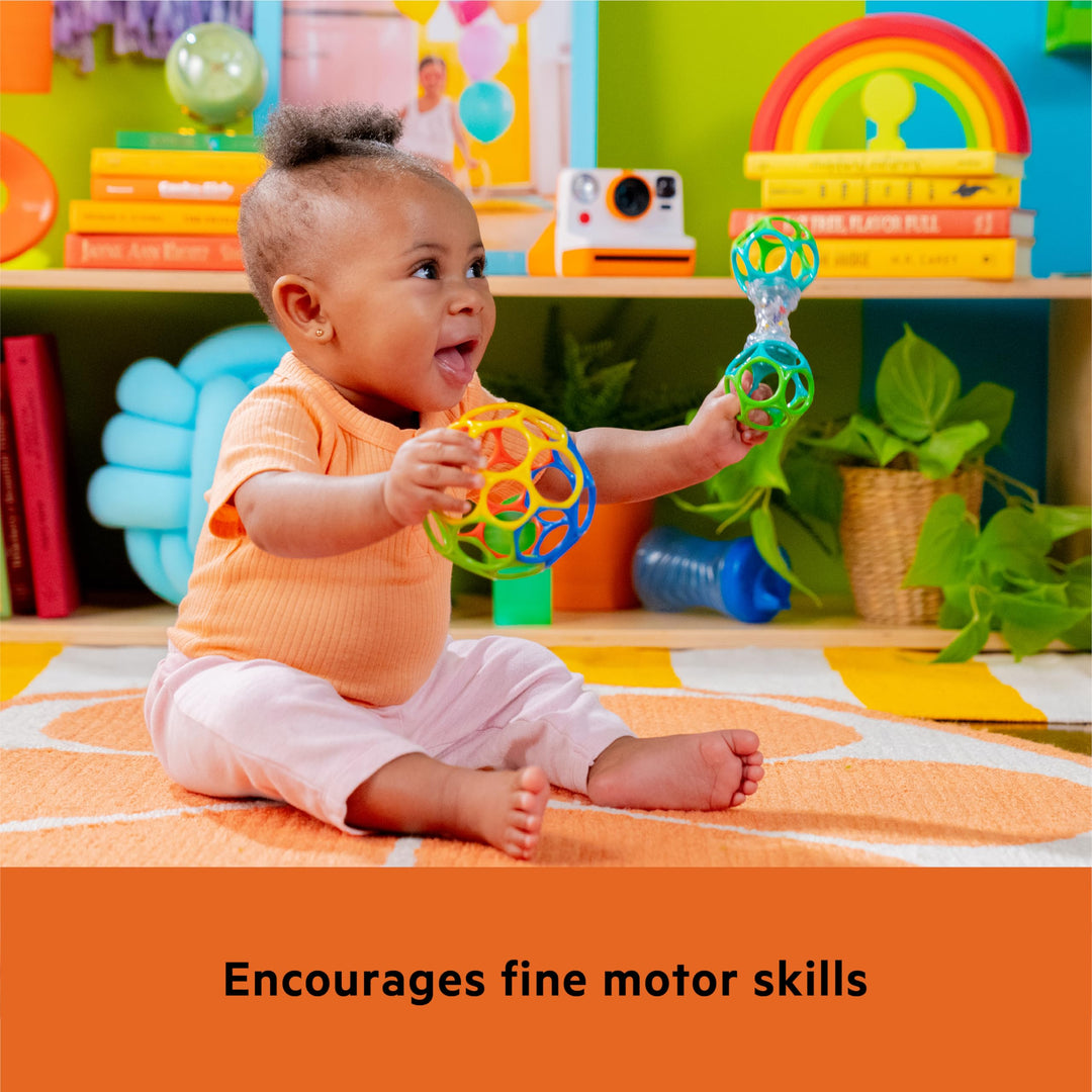 Bright Starts Easy-Grasp Oball Bundle Gift Set - Grasp The Day, Shaker & Classic Ball