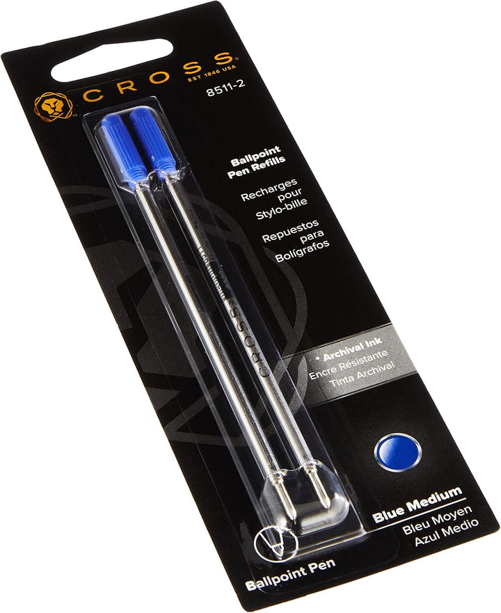 A. T. Cross Co. Cross Ballpoint Pen Refills - Medium Blue Ink (8511-2)