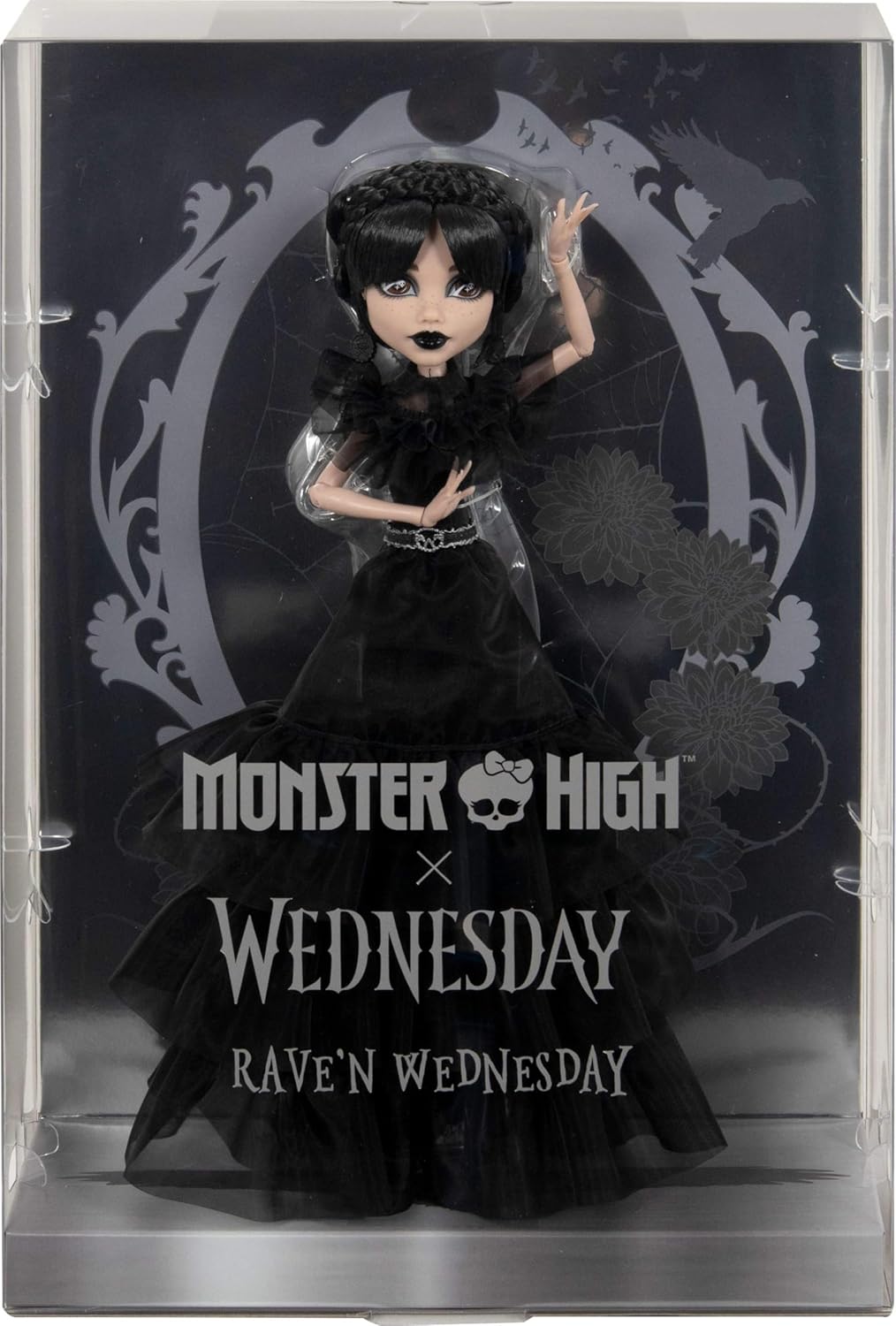 Monster High Wednesday Doll - Rave'N Wednesday Collectible Gothic Gown 6+ 2