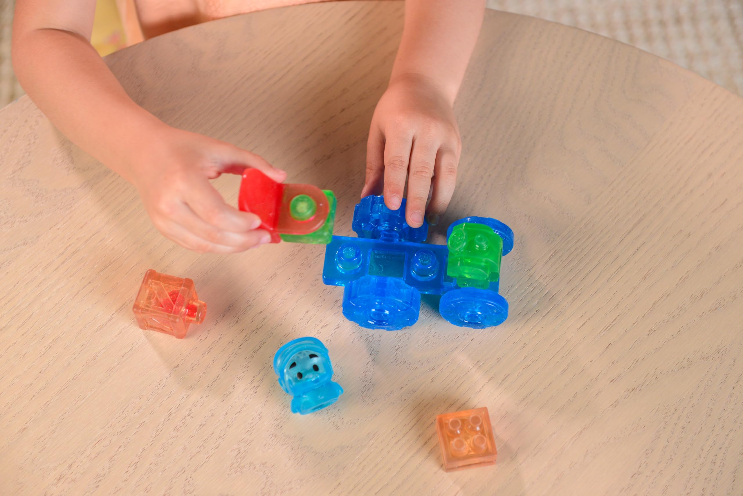 Jelly Blox Tractor Vehicle Set | Squishy Sensory Building Blocks | Ages 2+ 3