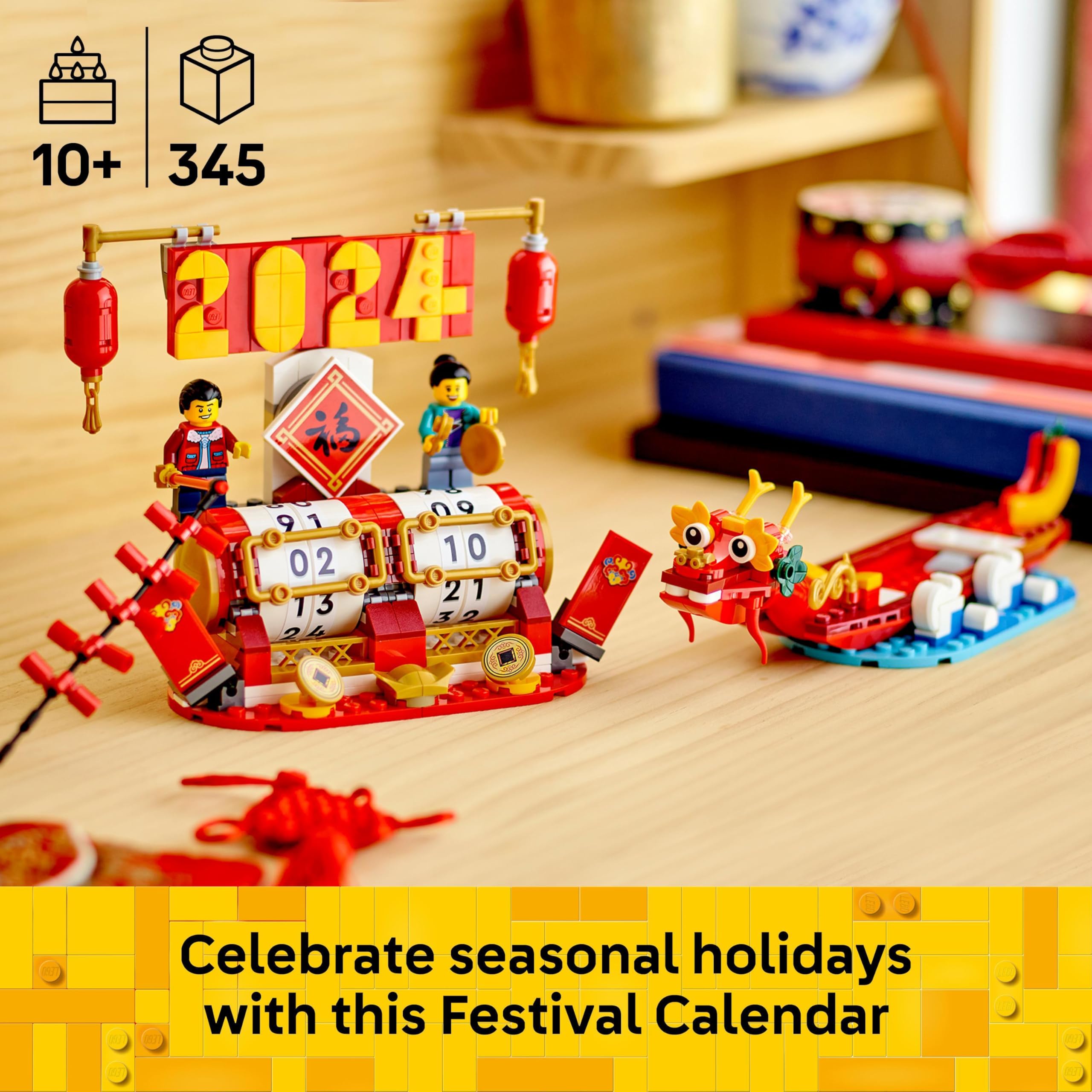 LEGO 2in1 Festival Calendar Building Set - Lunar New Year & Dragon Boat Festival Toy for Ages 10+ 3
