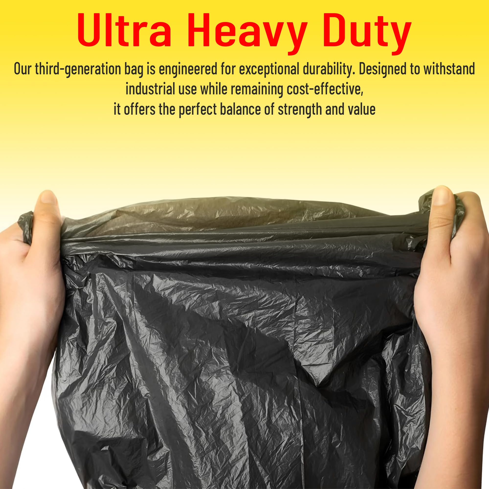 REQUISITE NEEDS Ultra Heavy Duty Refuse Sacks - 70L Capacity | Pack of 40 | Black 3