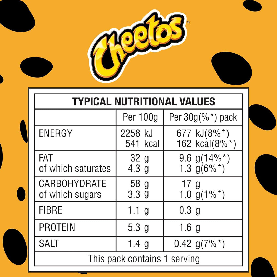 Cheetos - Crunchy Cheese Snacks 30g (Case of 30)