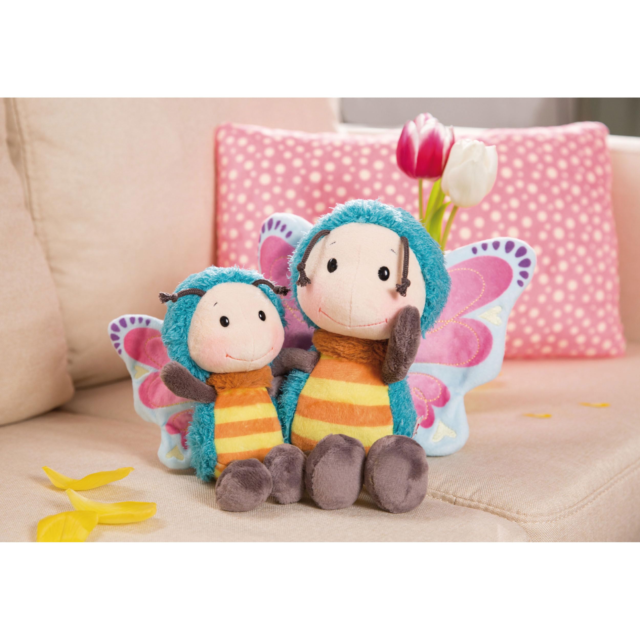 Nici Soft Toy Butterfly - 18 cm Plush Stuffed Animal for Kids | Blue | Model 47939 7