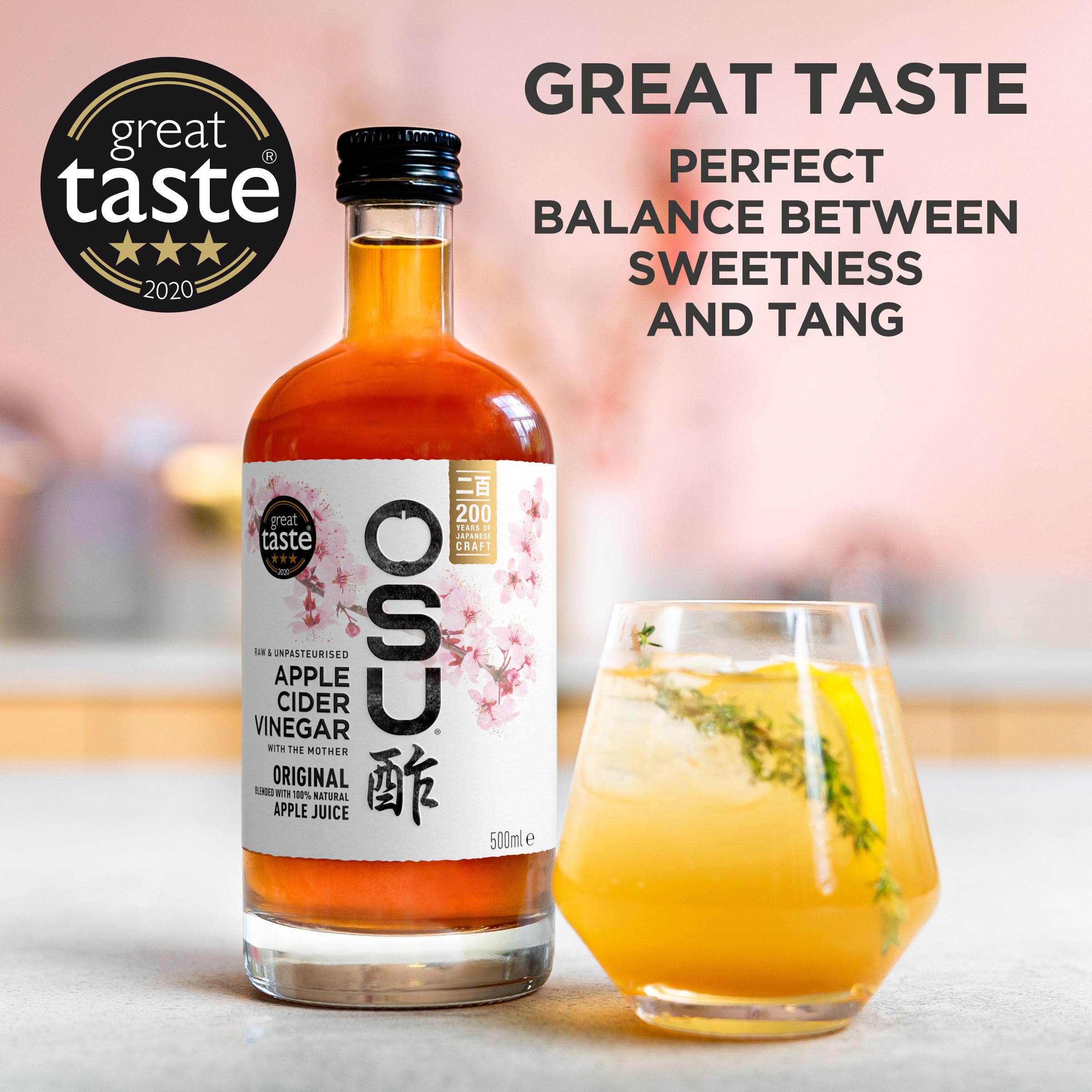 OSU Apple Cider Vinegar with The Mother & Apple Juice - Raw, Unpasteurised, Vegan Certified - 500 ml 3