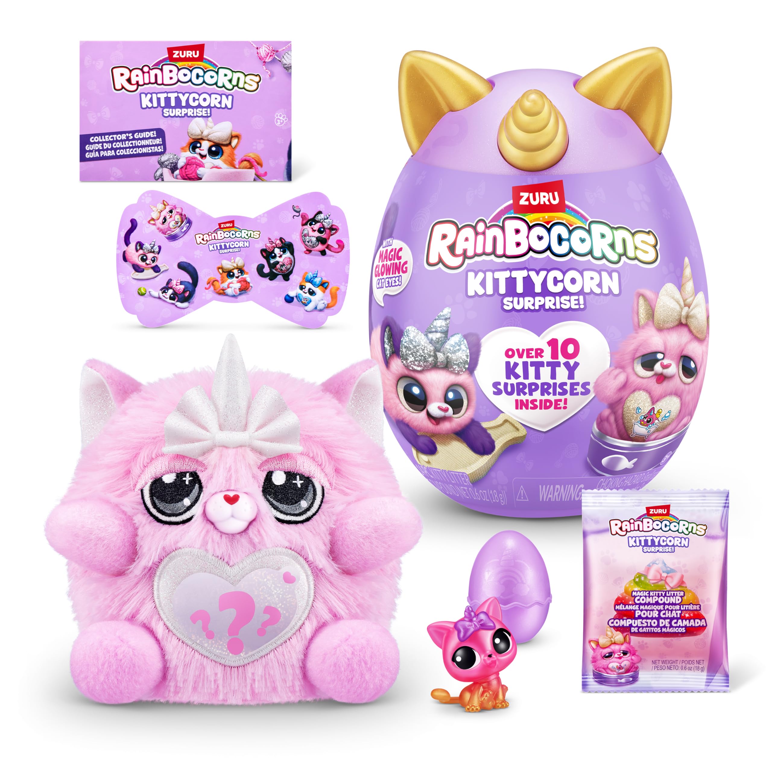 Rainbocorns Kittycorn Surprise Series 2 - Chai the Chinchilla Cat Interactive Plush with Lights, Sounds & 30+ Surprises 1