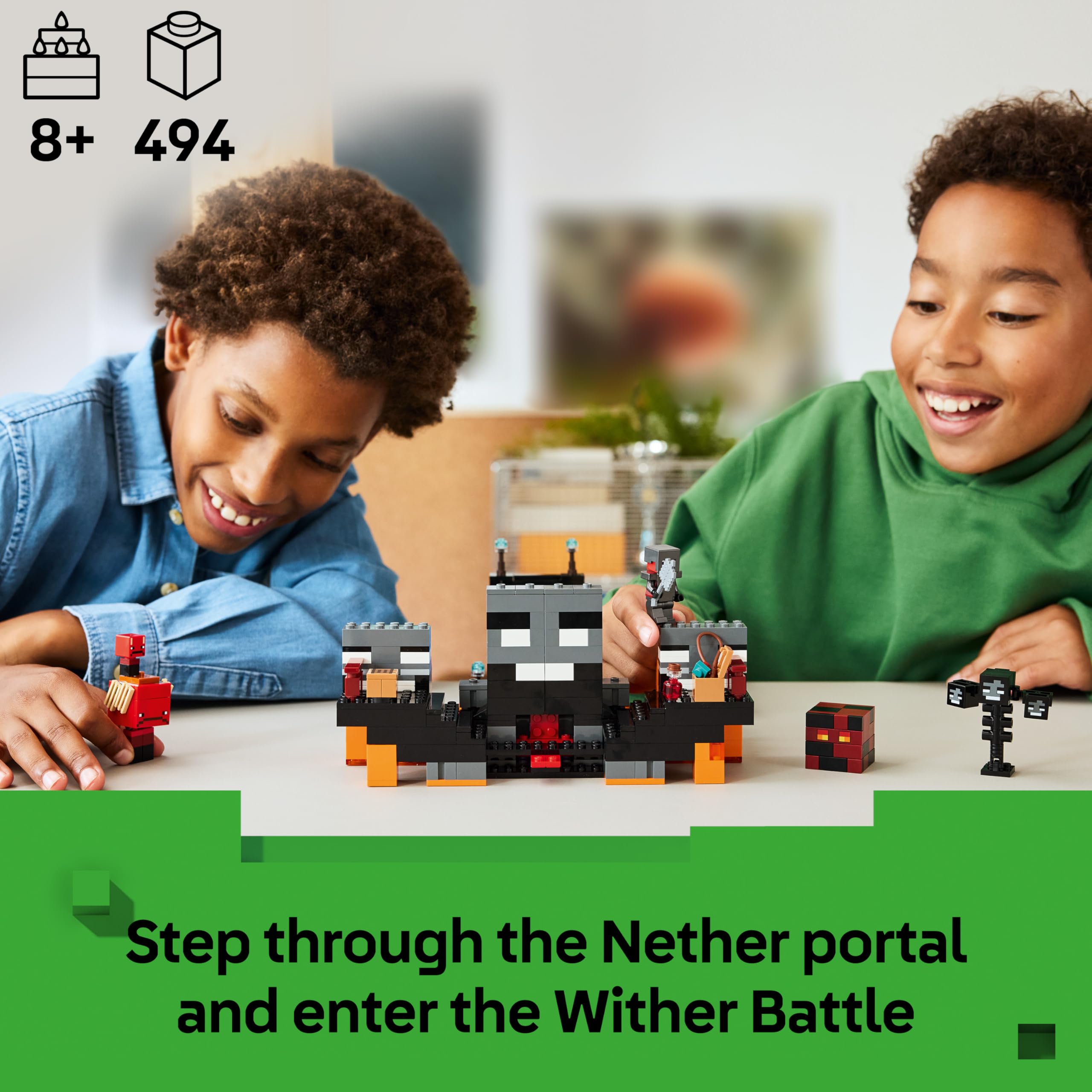LEGO Minecraft Wither Battle Set 21590 - Interactive Nether Portal & Shrine Building Toy for Ages 8+