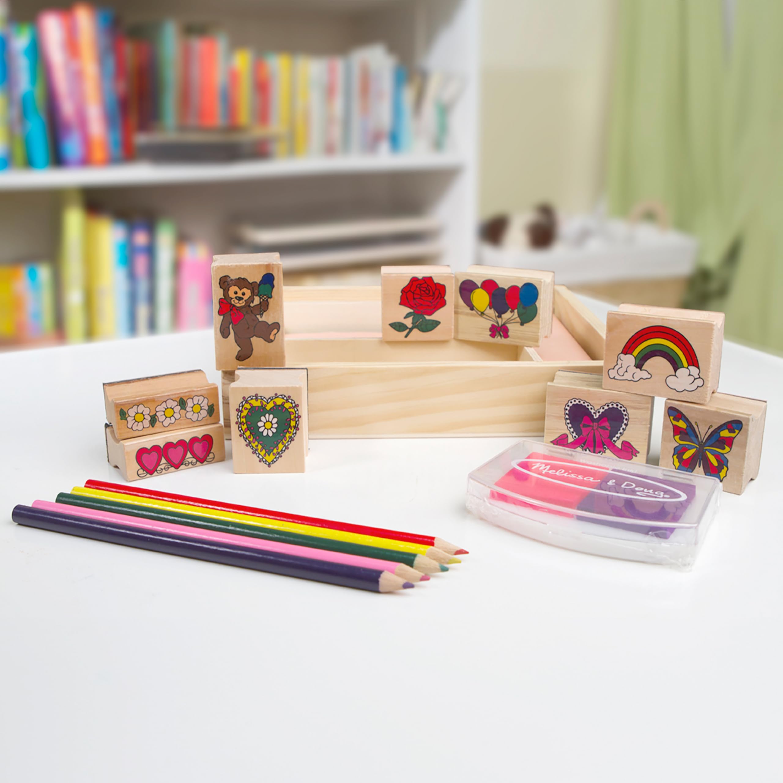 Melissa & Doug Friendship Stamp Set - 15-Piece Arts & Crafts Playset for Kids 4+ 17