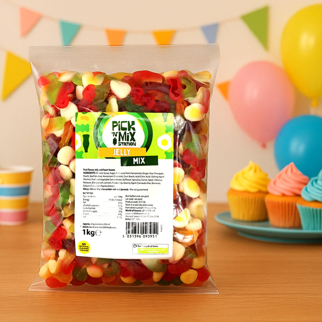 Bonds of London - Pick 'n' Mix Station Jelly Mix Chewy Sweets, 1 kg