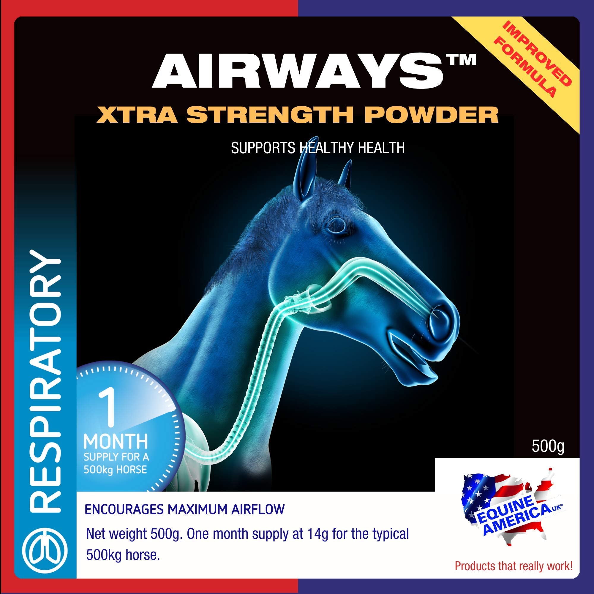 Equine America Airways Xtra Strength Premium Supplement for Horses & Ponies | 500 g 3