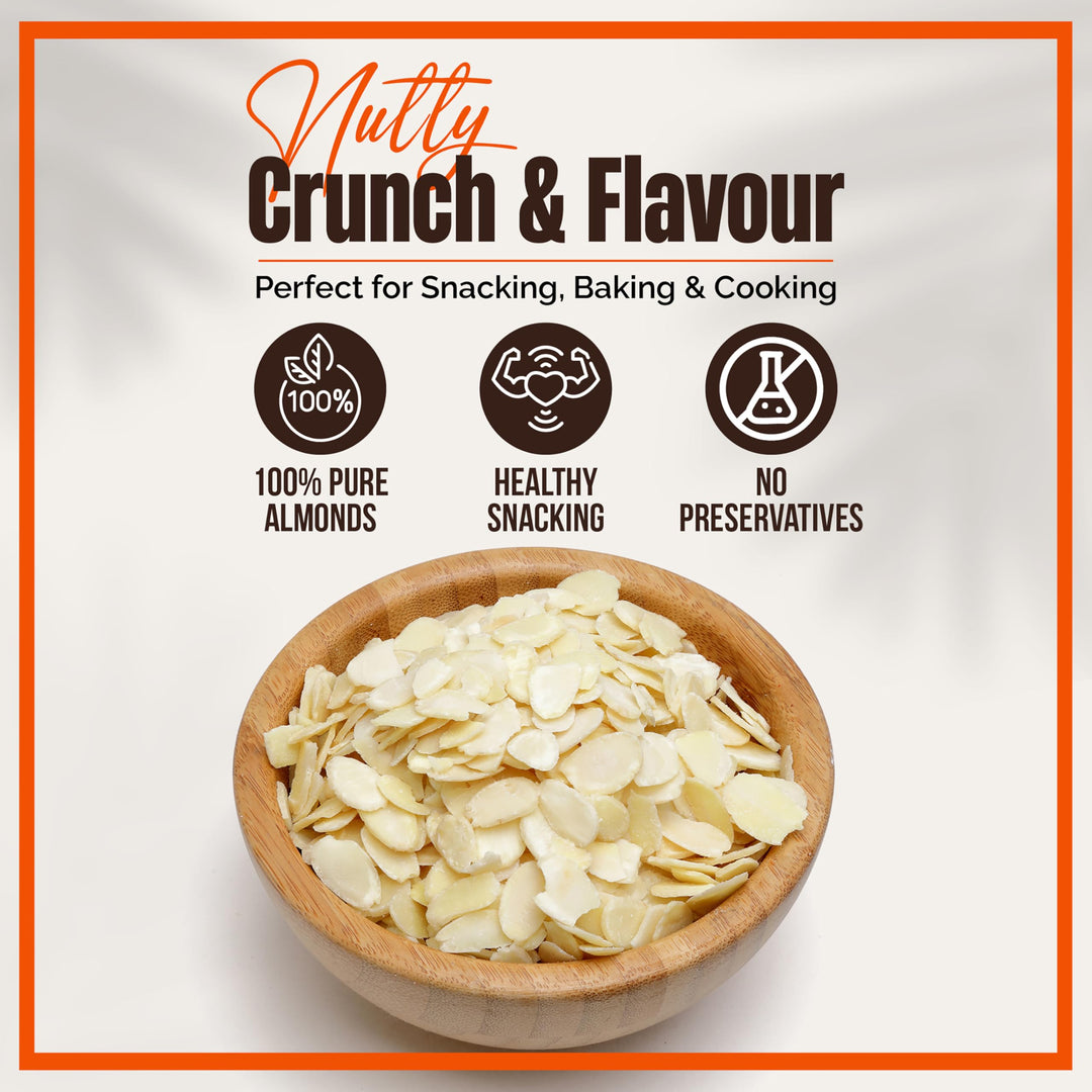 Chandra Whole Foods - Almond Flakes 1KG – Blanched & Sliced Almond Slivers