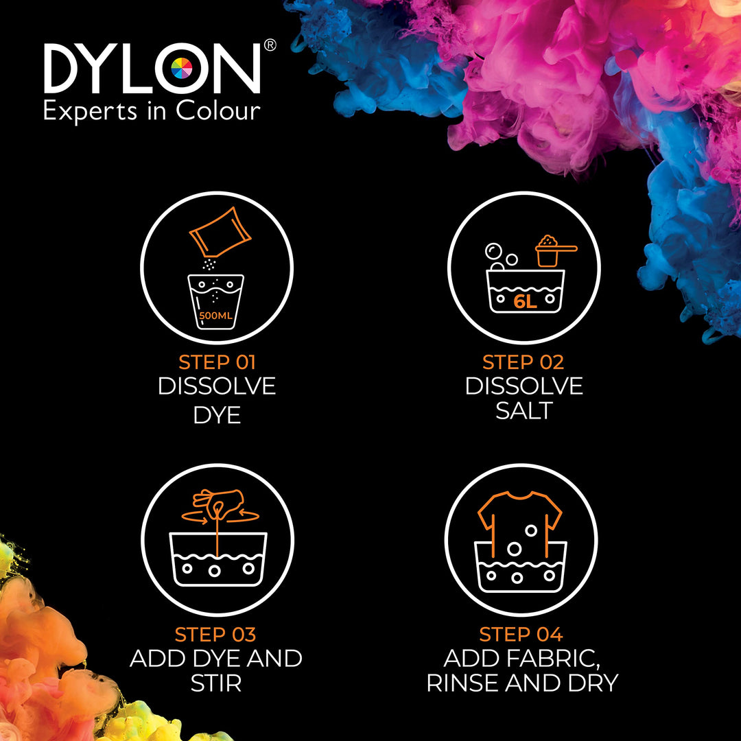 Dylon Hand Dye Sachet - Ocean Blue Fabric Dye for Clothes & Soft Furnishings, 50 g