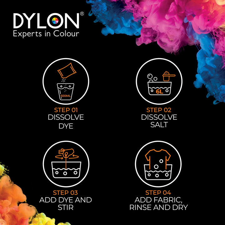 Dylon Hand Dye Sachet - Ocean Blue Fabric Dye for Clothes & Soft Furnishings, 50 g