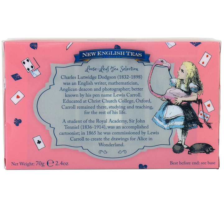 New English Teas - Alice in Wonderland Pink 3x Mini Tea Tins with 3 Blends