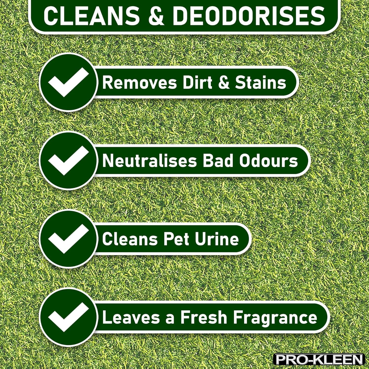 Pro-Kleen Artificial Grass Cleaner Probiotic Deodoriser - 1L | Fresh Cut Grass Scent | Pet & Wildlife Safe 7