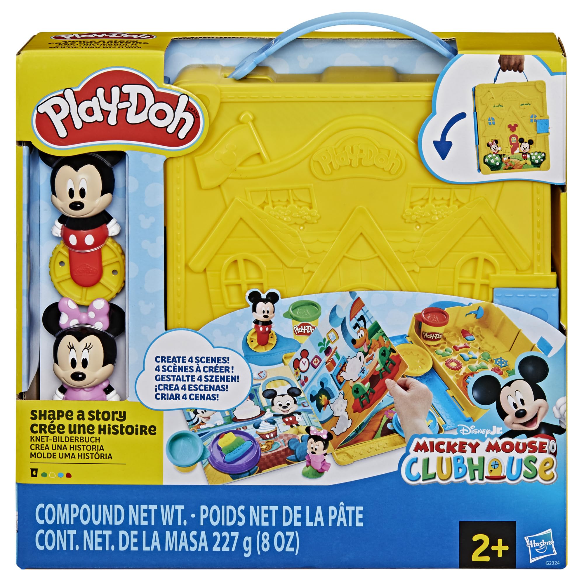 Play-Doh Disney Junior Shape a Story Playset - Storybook Theme | Ages 2+ | Includes 4 Cans