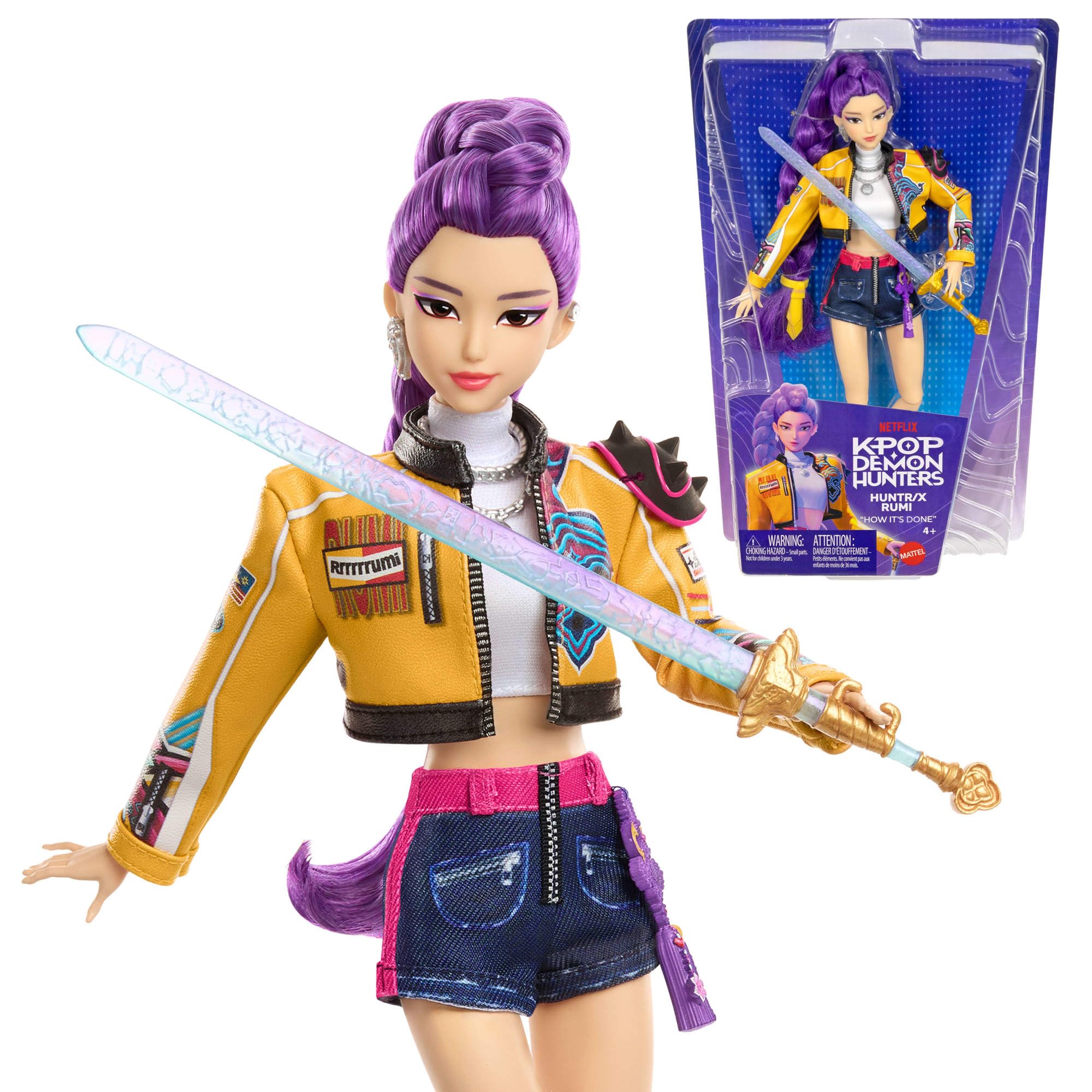 Mattel KPop Demon Hunters HUNTR/X Rumi Fashion Doll | Stage Outfit | Ages 4Y+ 1