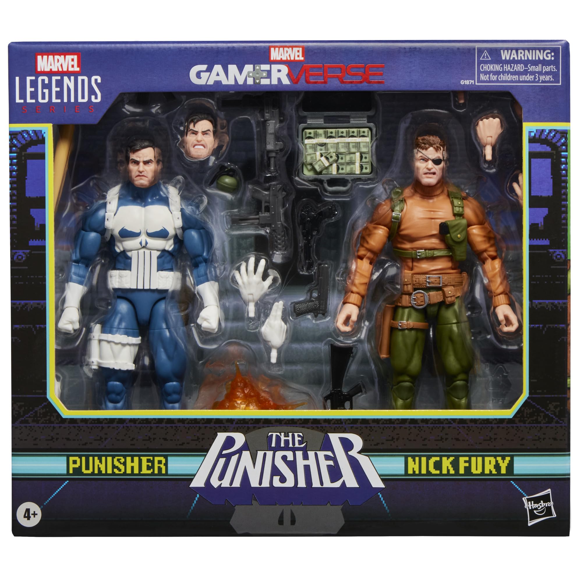 Marvel Press Gamerverse Punisher and Nick Fury Action Figure 2-Pack | 6-inch Scale