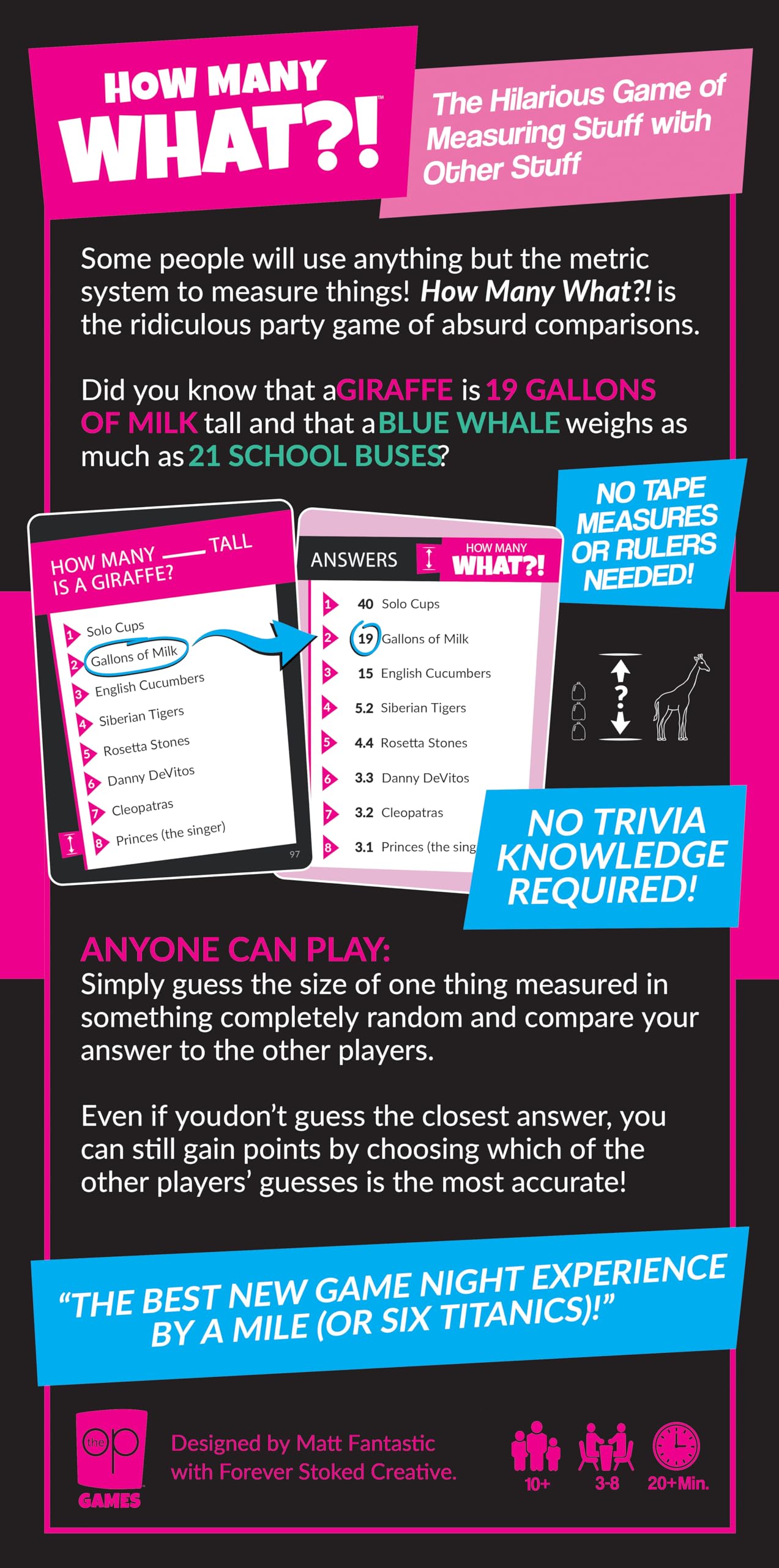 USAopoly How Many What?! Hilarious Party Game of Ridiculous Comparisons 2