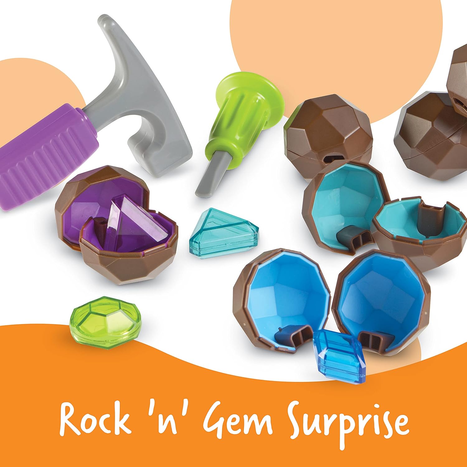 Learning Resources Rock 'n' Gem Surprise - Educational Playset for Sorting, Matching & Counting (Ages 3+) 2