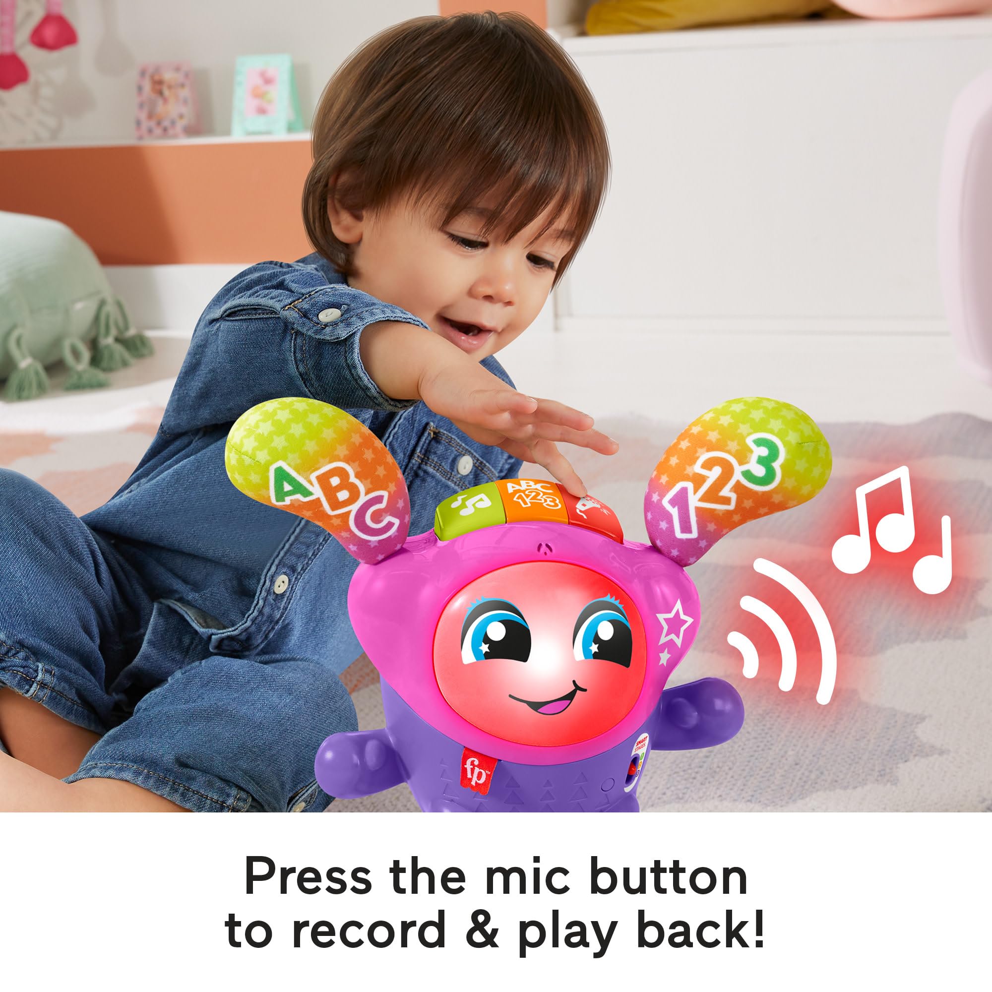 Fisher-Price DJ Bouncin’ Star - Interactive Lights & Sounds Toy for Ages 9-36 Months 5