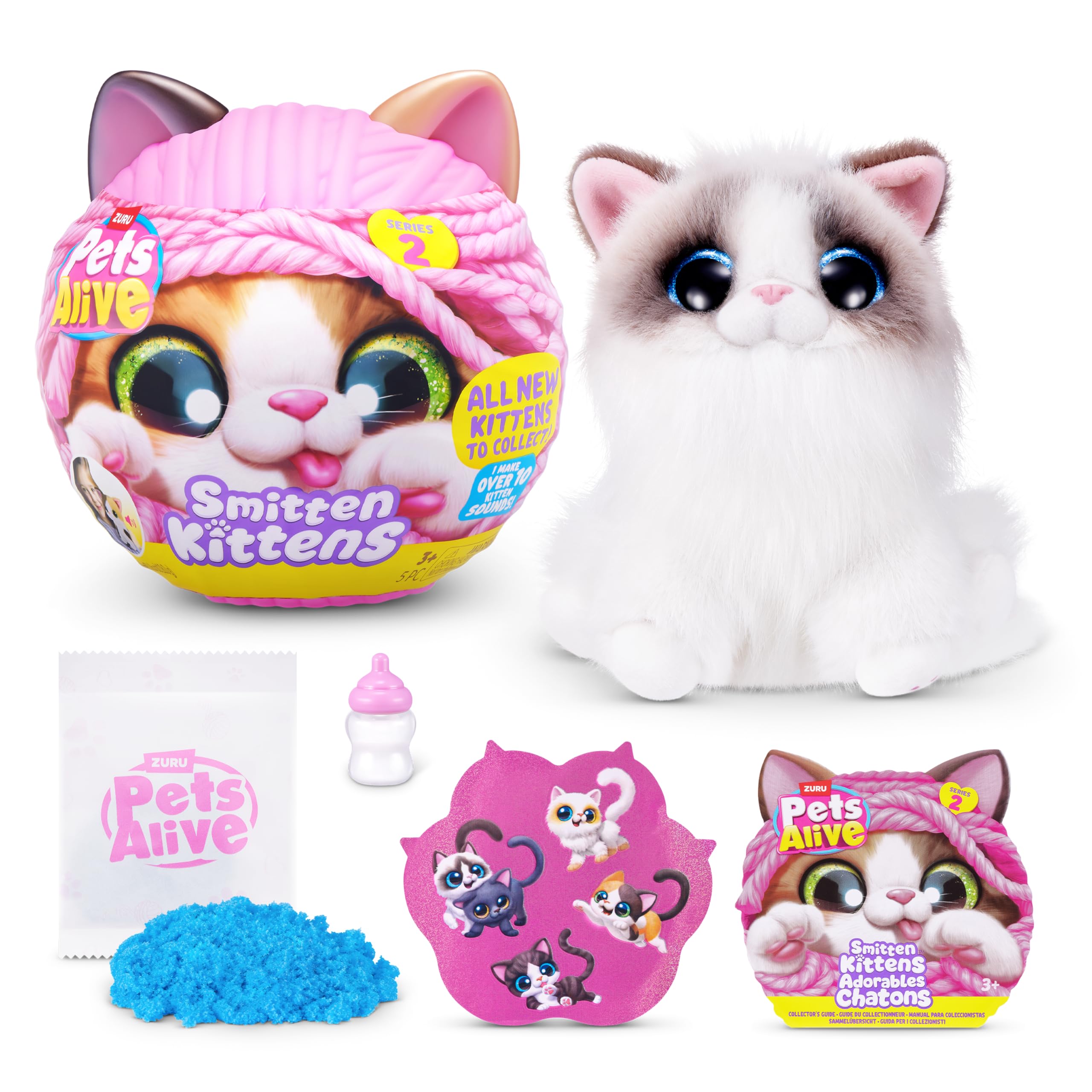 Pets Alive Smitten Kittens Series 2 - Interactive Ragdoll Plush Toy | 7.87 in | Sound Features