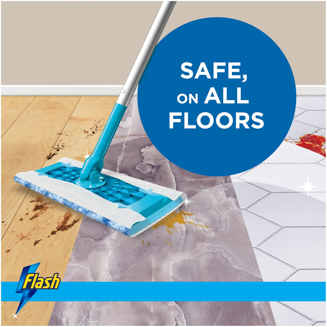 Flash - Speedmop Wet Mop Floor Cleaner Starter Kit with Scrubbing Action