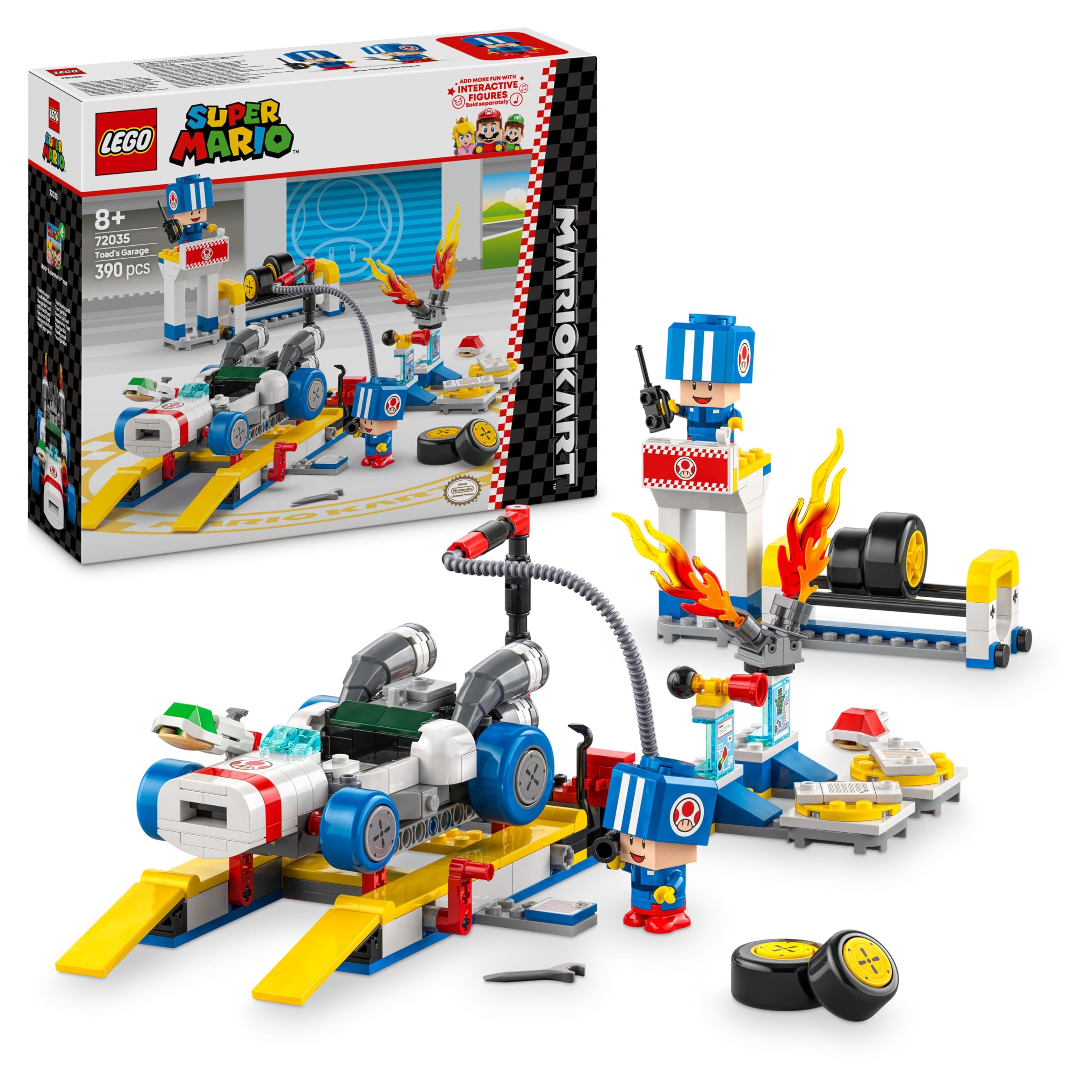 LEGO Super Mario: Mario Kart – Toad's Garage Set - Buildable B Dasher Kart & Mechanic Playset for Kids 8+ 1