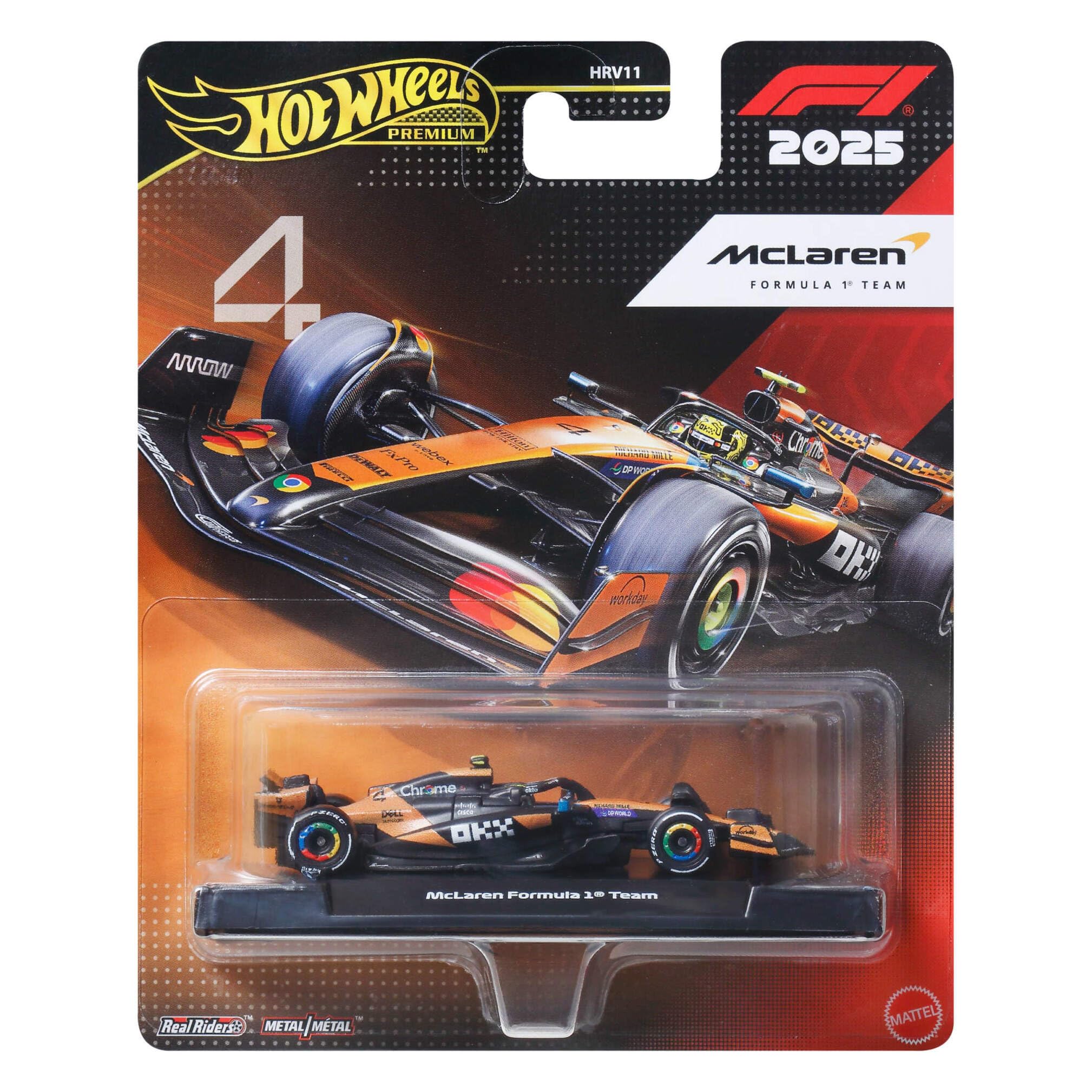 Hot Wheels 1:64 Scale McLaren #4 Lando Norris F1 Die-Cast Collectible JKD88 6