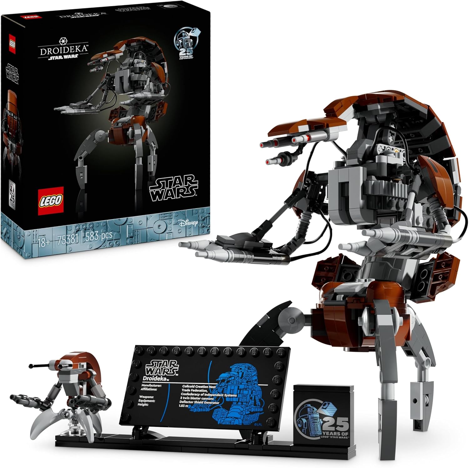 LEGO Star Wars Droideka Set 75381 - Buildable Destroyer Droid Model for Adults 1