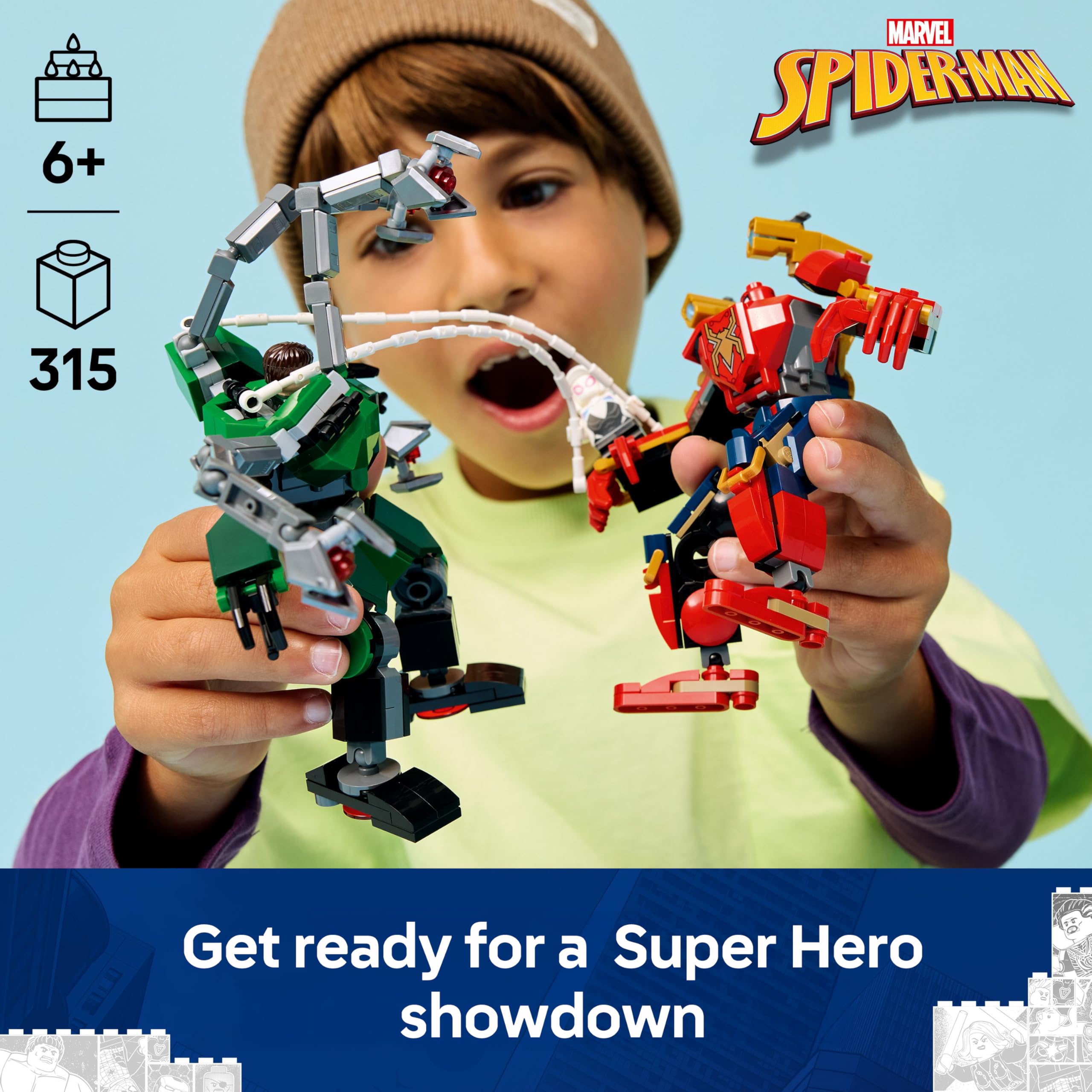 LEGO Marvel Mech Battle: Spider-Man vs. Doc Ock Building Set | 3 Minifigures | Ages 6+ 2