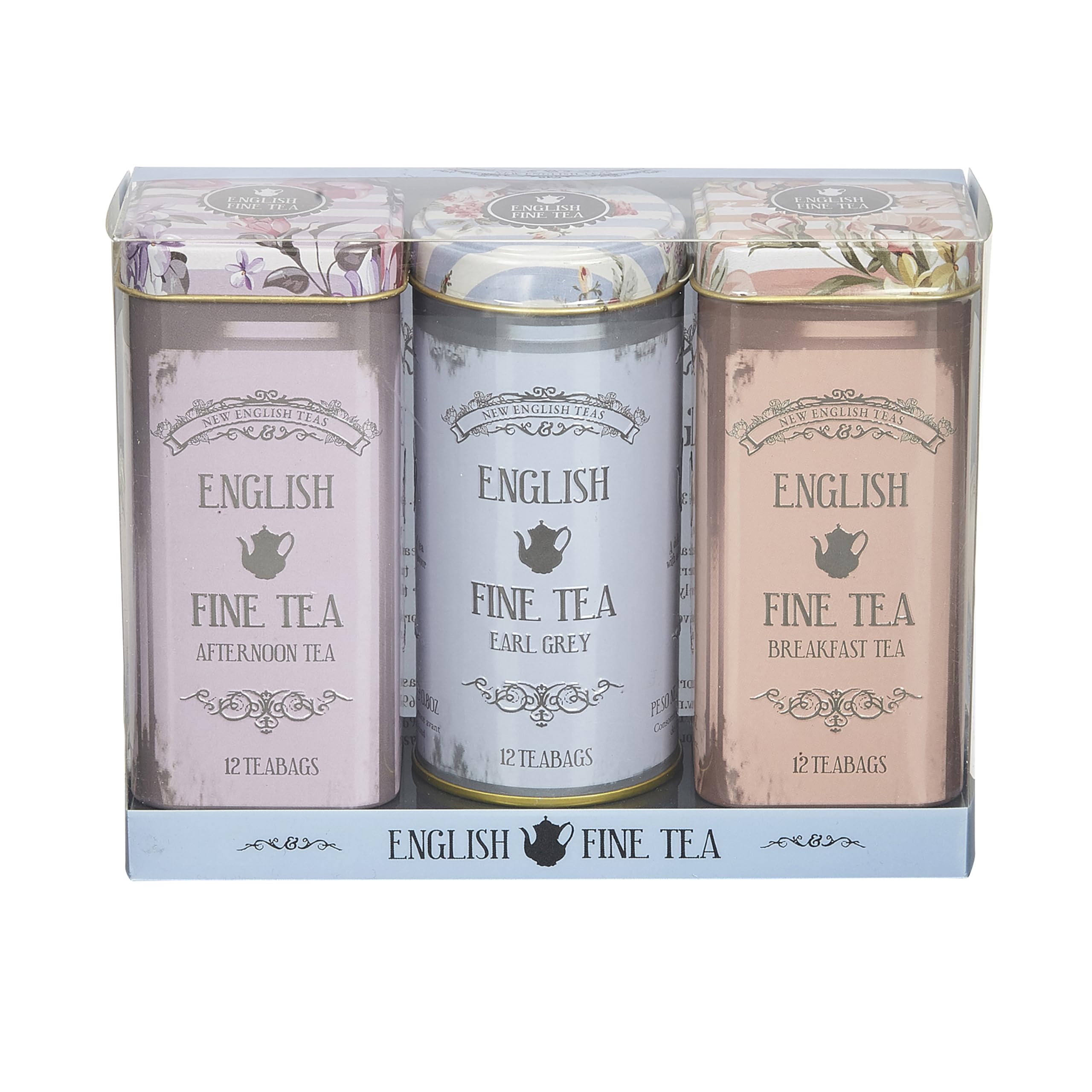 New English Teas - Vintage Floral Tea Tin Gift Set with 36 Teabags 1