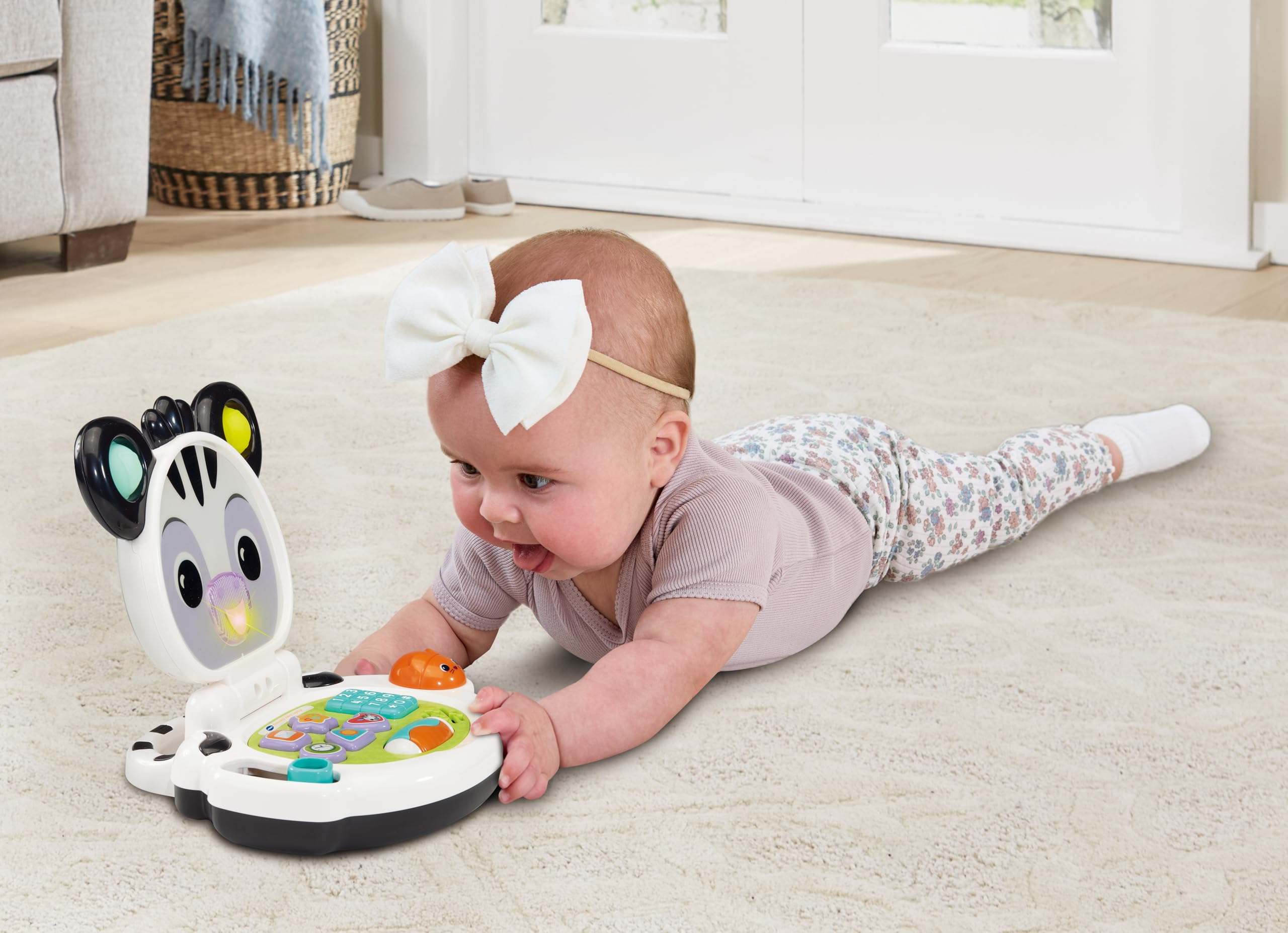 VTech Baby Discovery Zebra Laptop - Interactive Learning Toy for Ages 3-24 Months 4