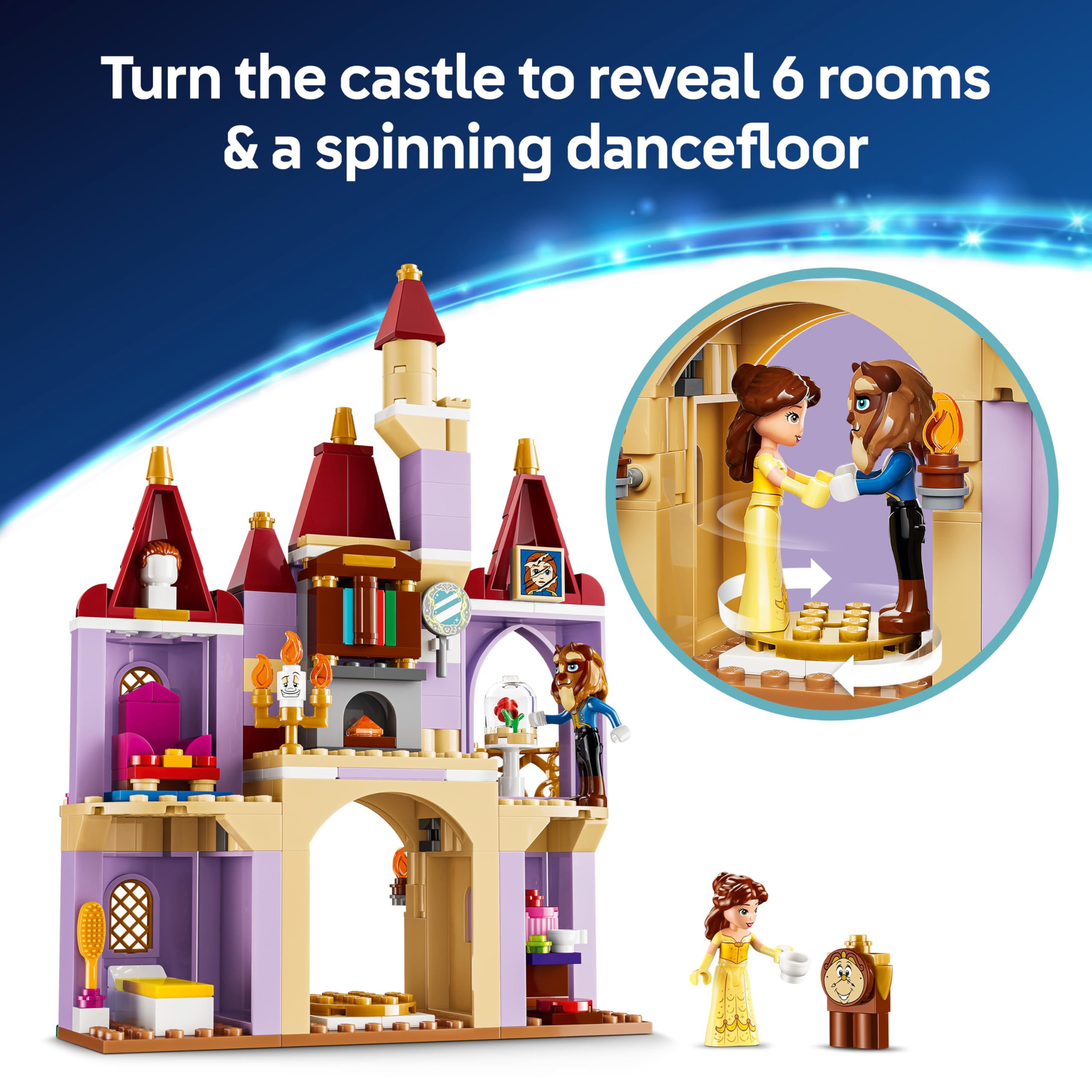 LEGO Disney Princess Belle & the Beast's Enchanted Castle Building Set | Model 43289 | Ages 5+ 3