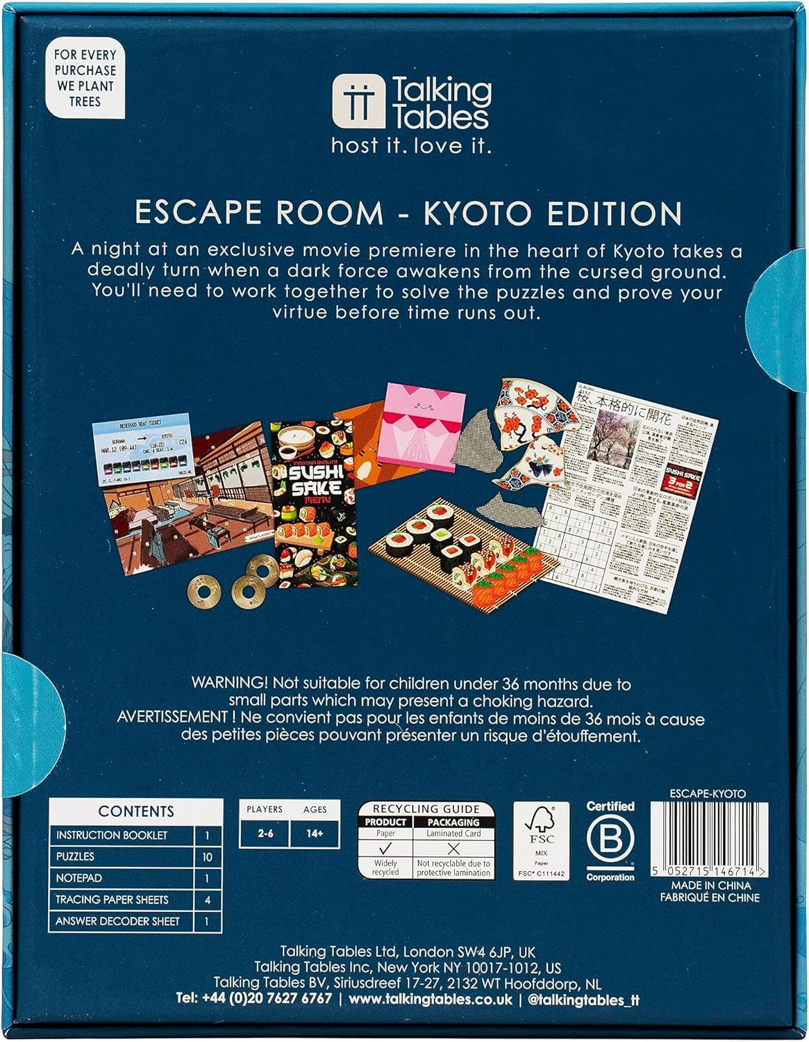 Talking Tables Host Your Own Escape Room Game Kyoto Edition - Interactive Puzzle Game for Families 7