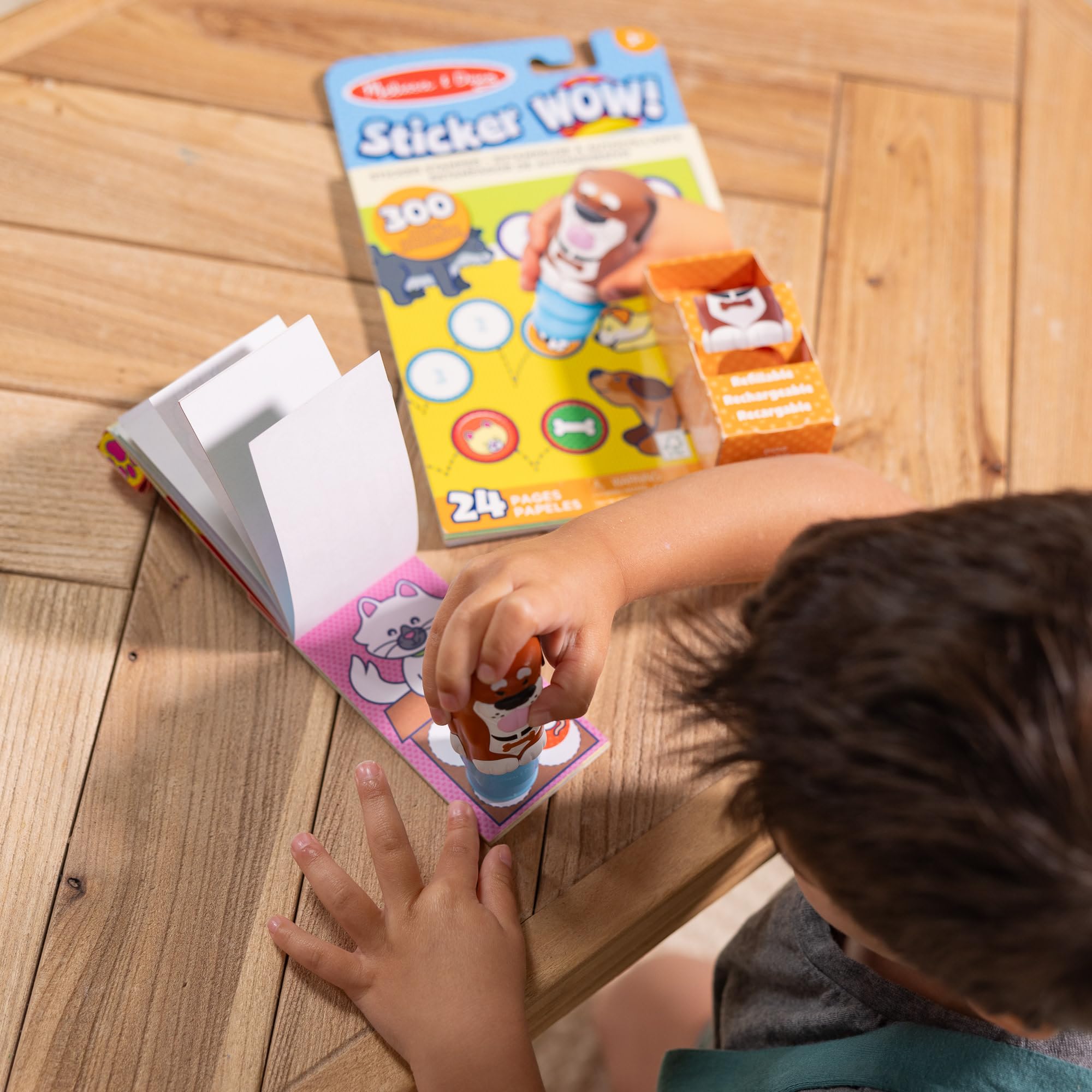 Melissa & Doug Sticker WOW! Dog Bundle with Cocoa Stamper and 500 Stickers | Ages 3+ 8