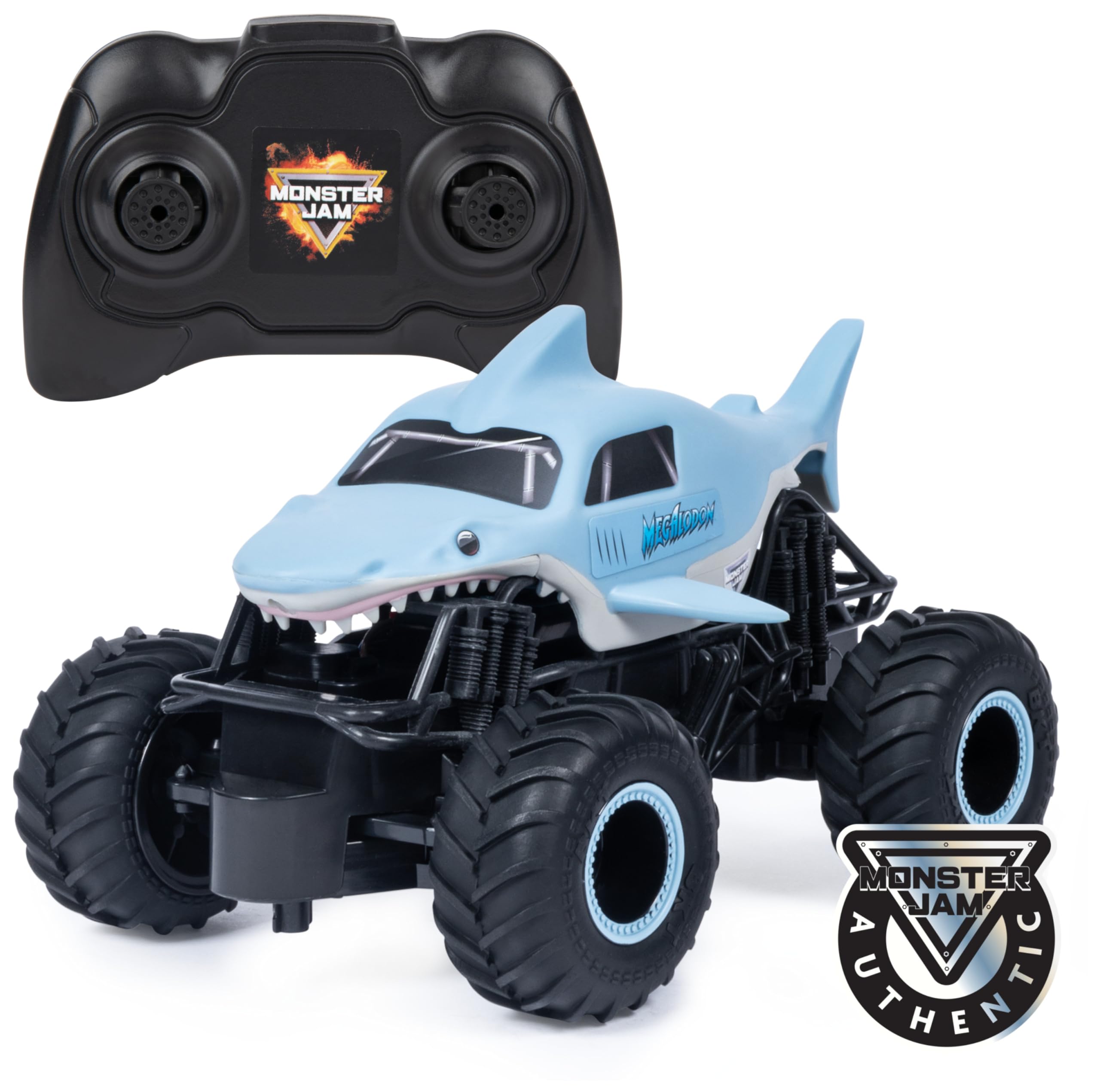 Monster Jam Official Megalodon Remote Control Monster Truck - 1:24 Scale | 2.4 GHz Control | Up to 250ft Range