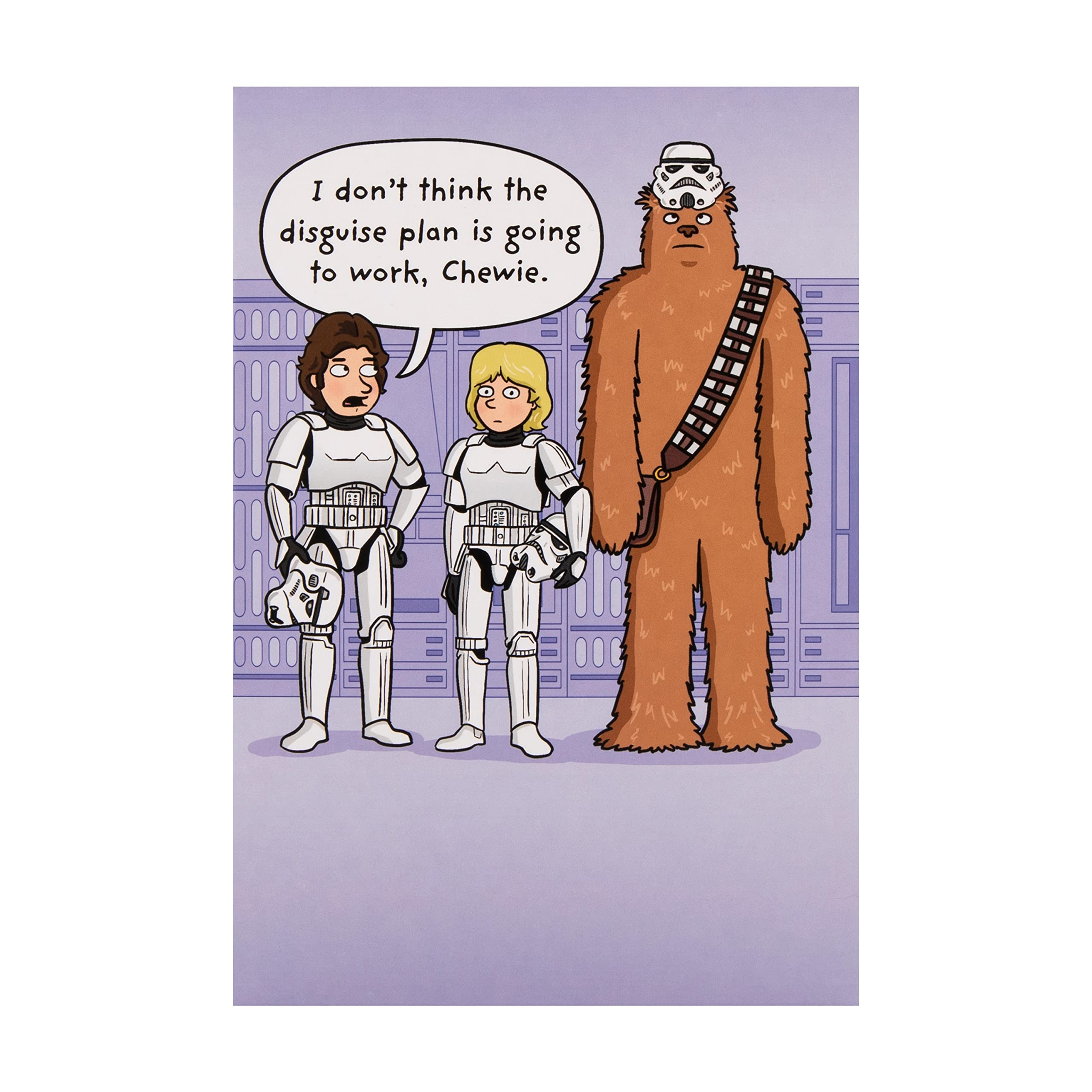 Hallmark Funny Star Wars Any Occasion Greeting Card | Gloss Finish | Blank Inside | 20.2 cm x 13.8 cm 5