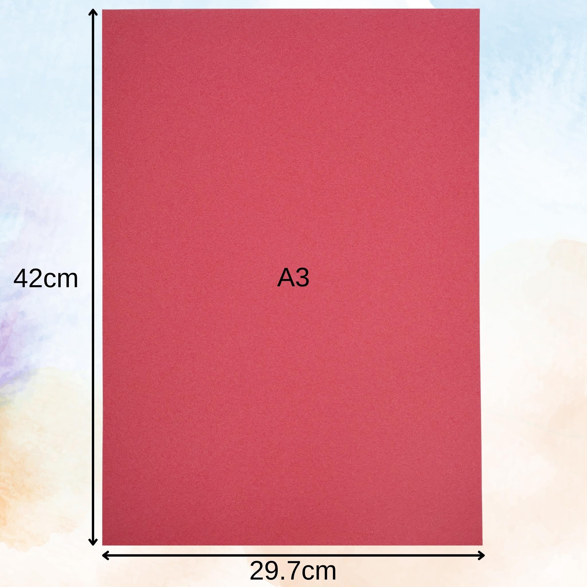 Be Creative A3 Recycled Sugar Paper - 10 Colours, 100gsm, 100 Sheets | Ideal for Pastel & Chalk 4