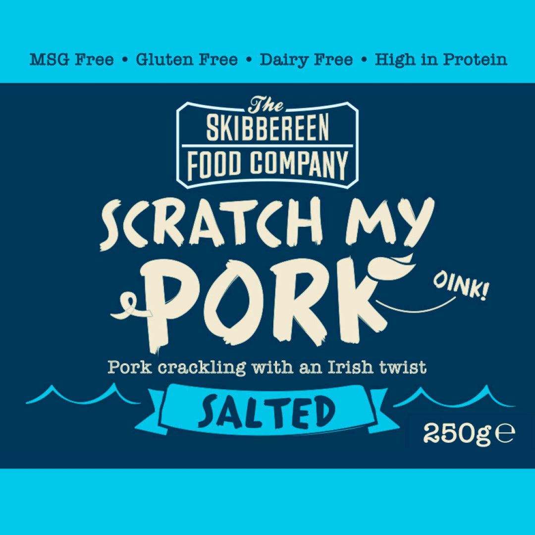 The Skibbereen Food Company Lightly Salted Pork Crackling - 250g Bulk Bag, Gluten Free, High Protein, Keto Friendly